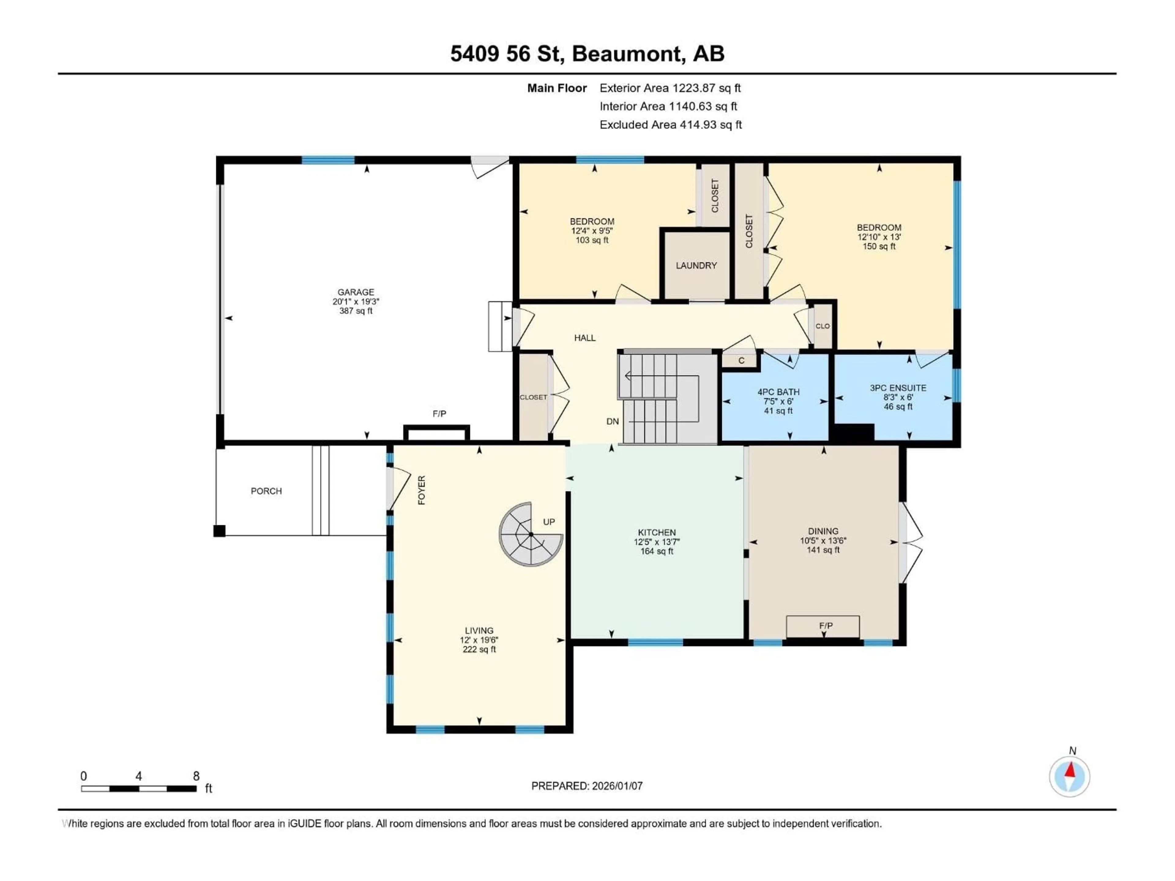 Floor plan for 5409 56 ST, Beaumont Alberta T4X1A5