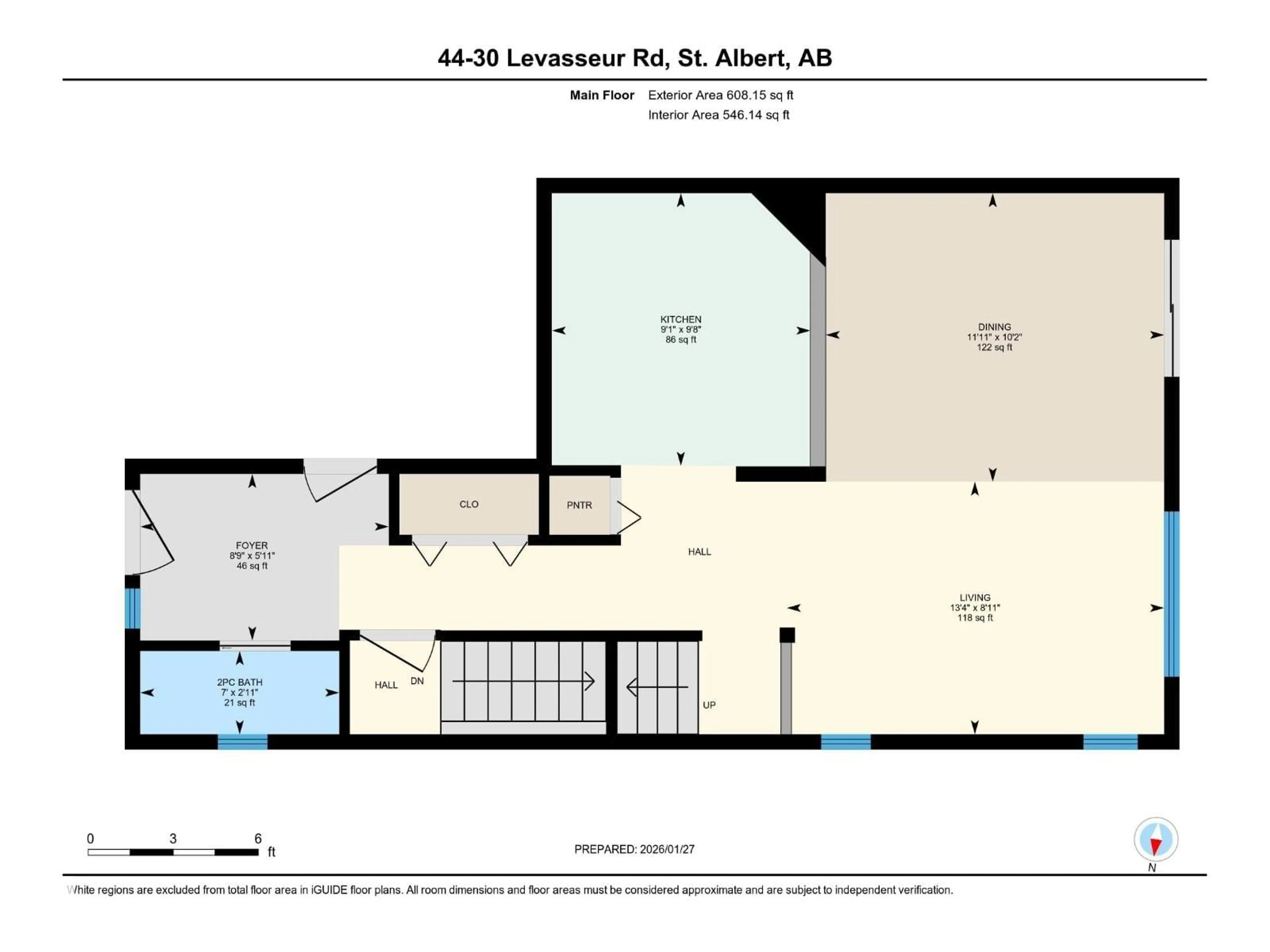 Floor plan for 30 - 44 LEVASSEUR RD, St. Albert Alberta T8N7A6