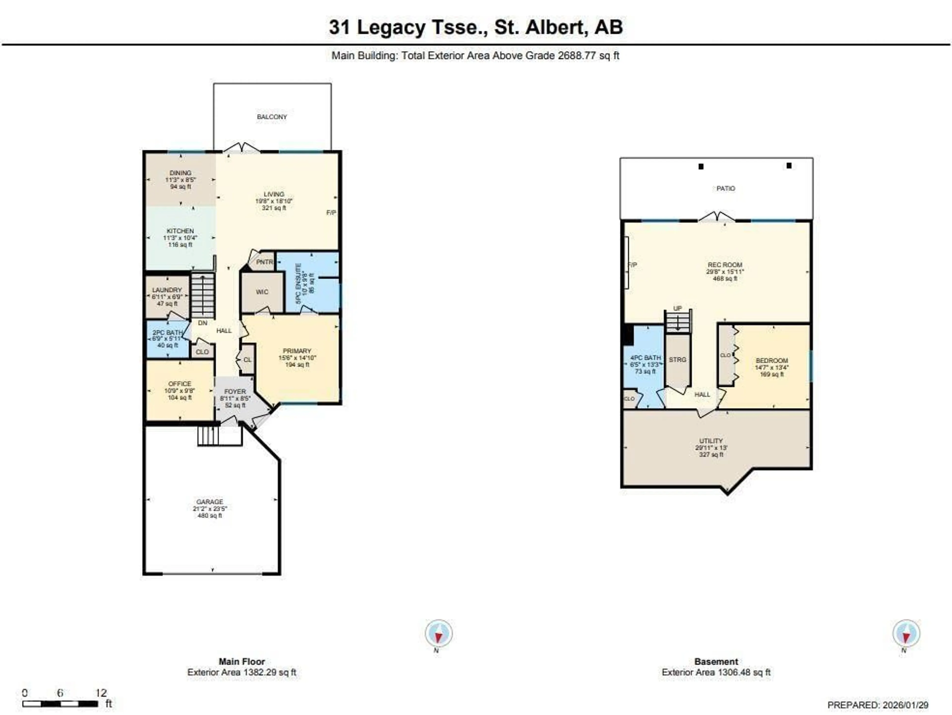 Floor plan for 31 LEGACY TC, St. Albert Alberta T8N7R3