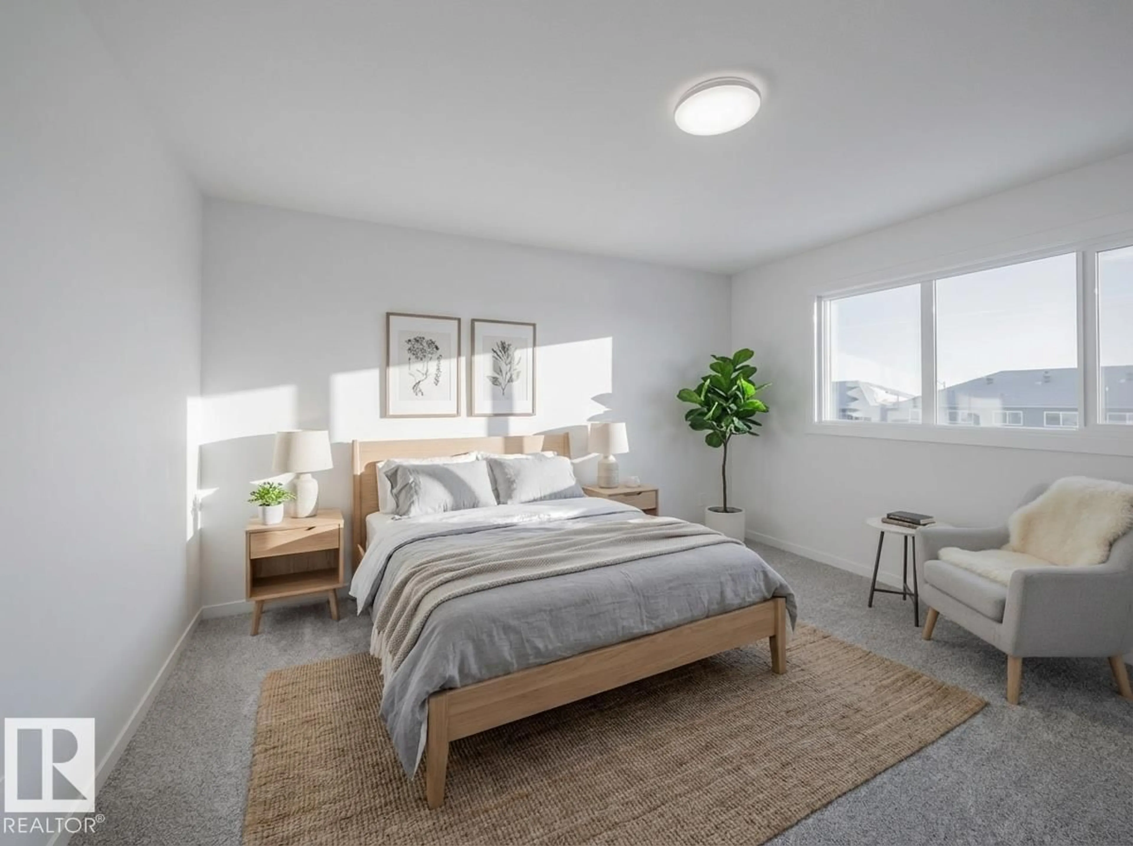 Bedroom with bed, unknown for NW - 17635 70 ST, Edmonton Alberta T5Z0W8