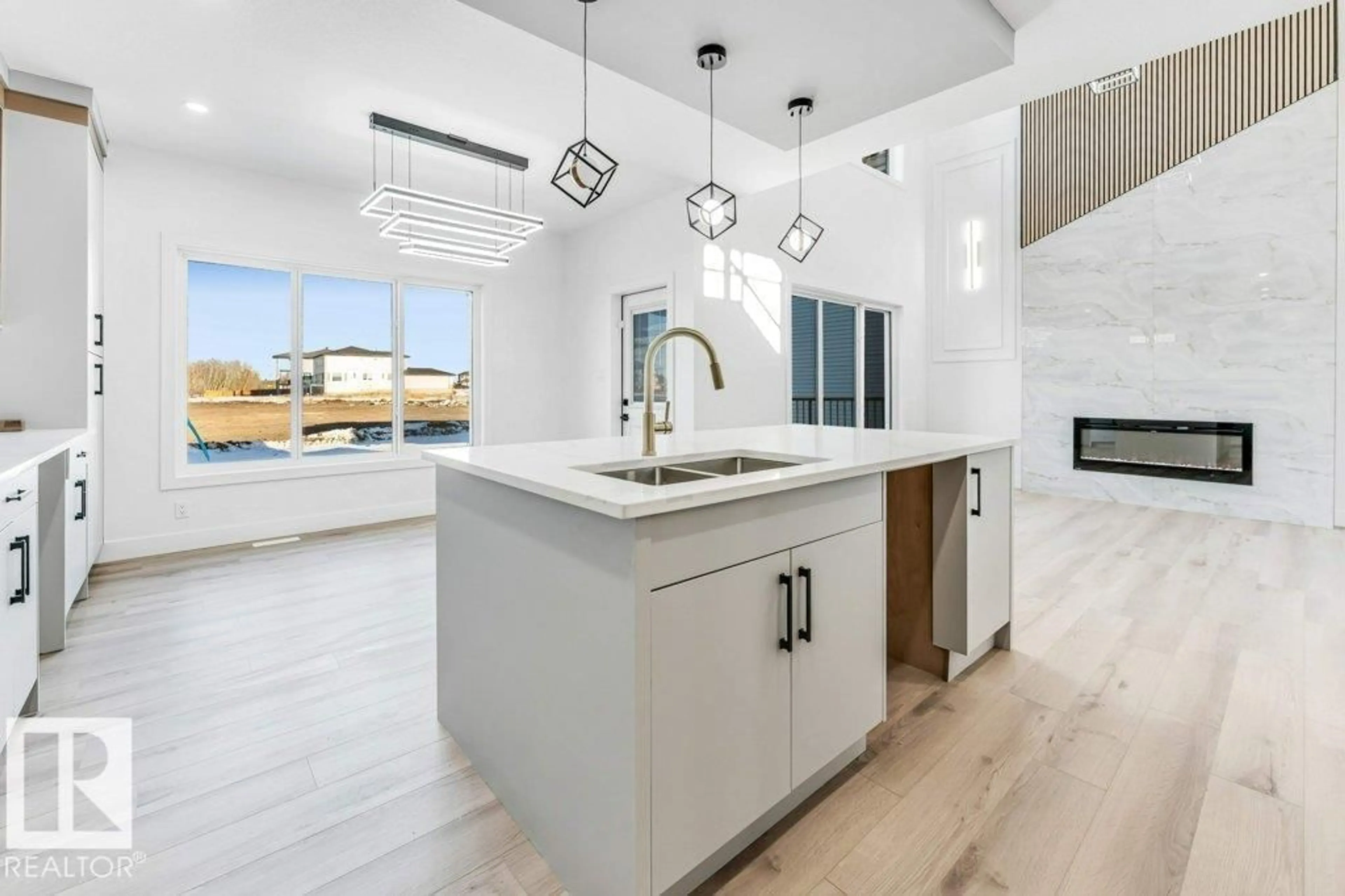 Open concept kitchen, ceramic/tile floor for 2408 63 AV, Rural Leduc County Alberta T4X0K5