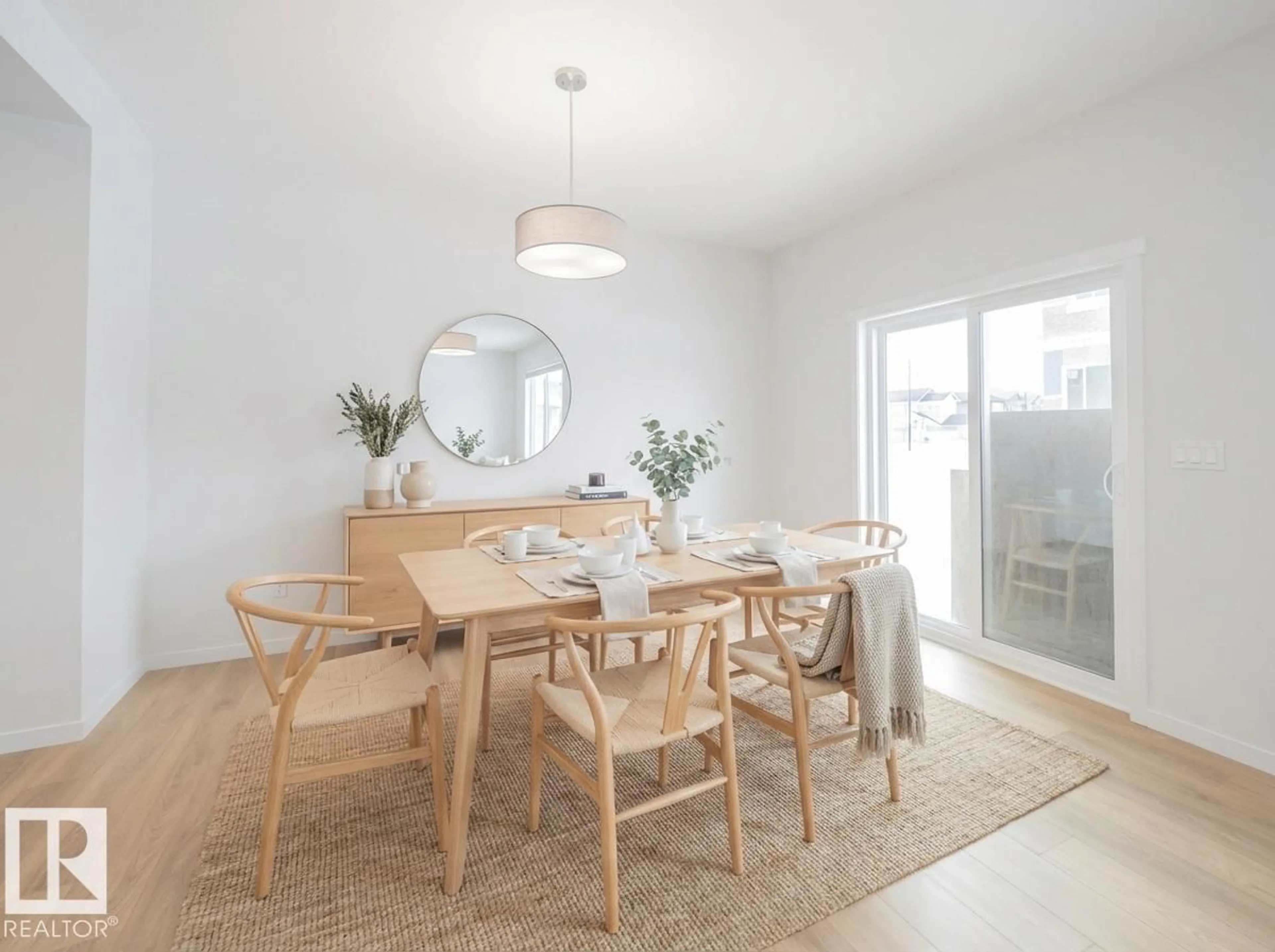 Dining room, wood/laminate floor for SW - 4631 KINSELLA LD, Edmonton Alberta T6W5T8
