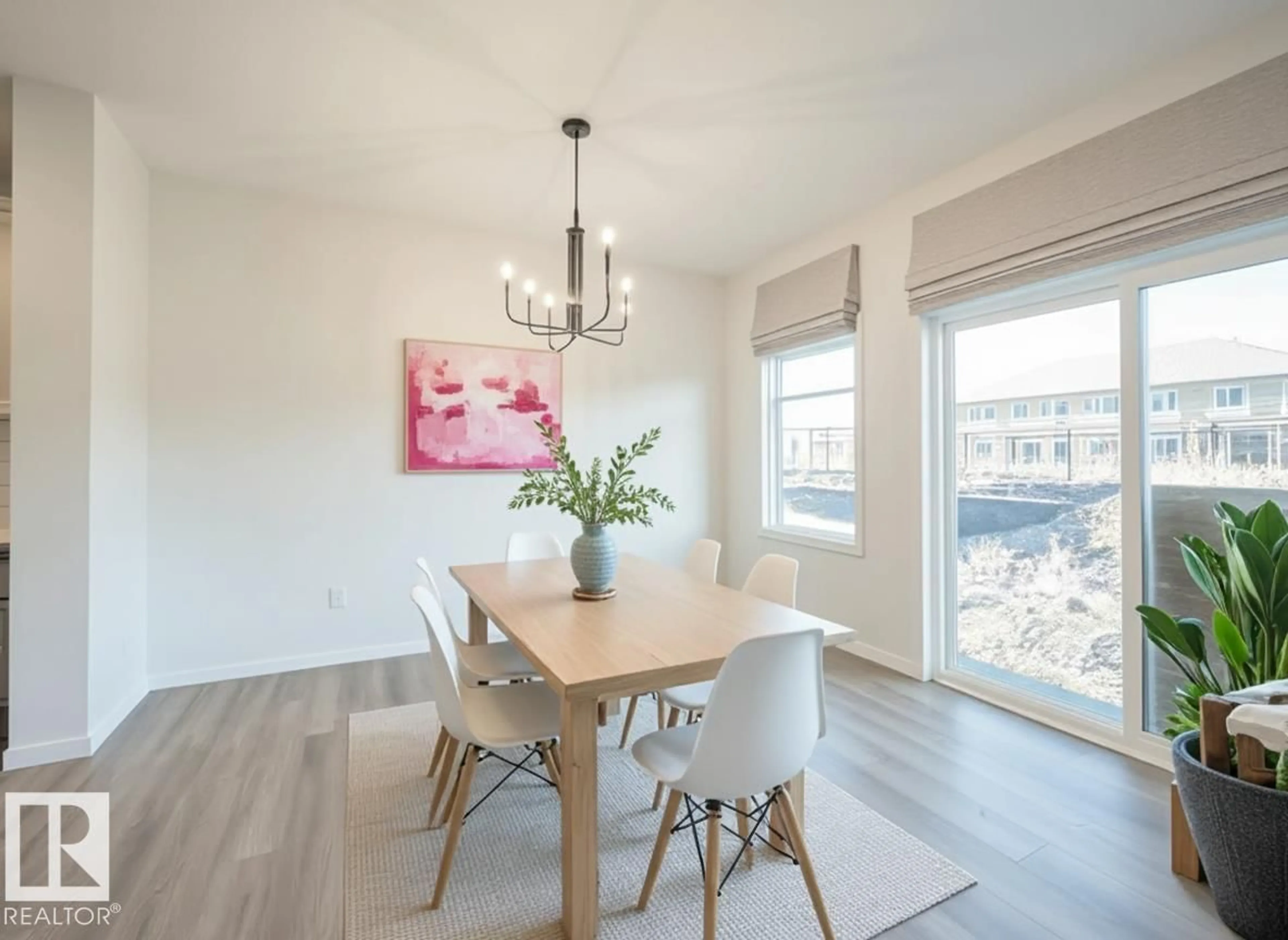 Dining room, wood/laminate floor for SW - 4625 KINSELLA LD, Edmonton Alberta T6W4K1