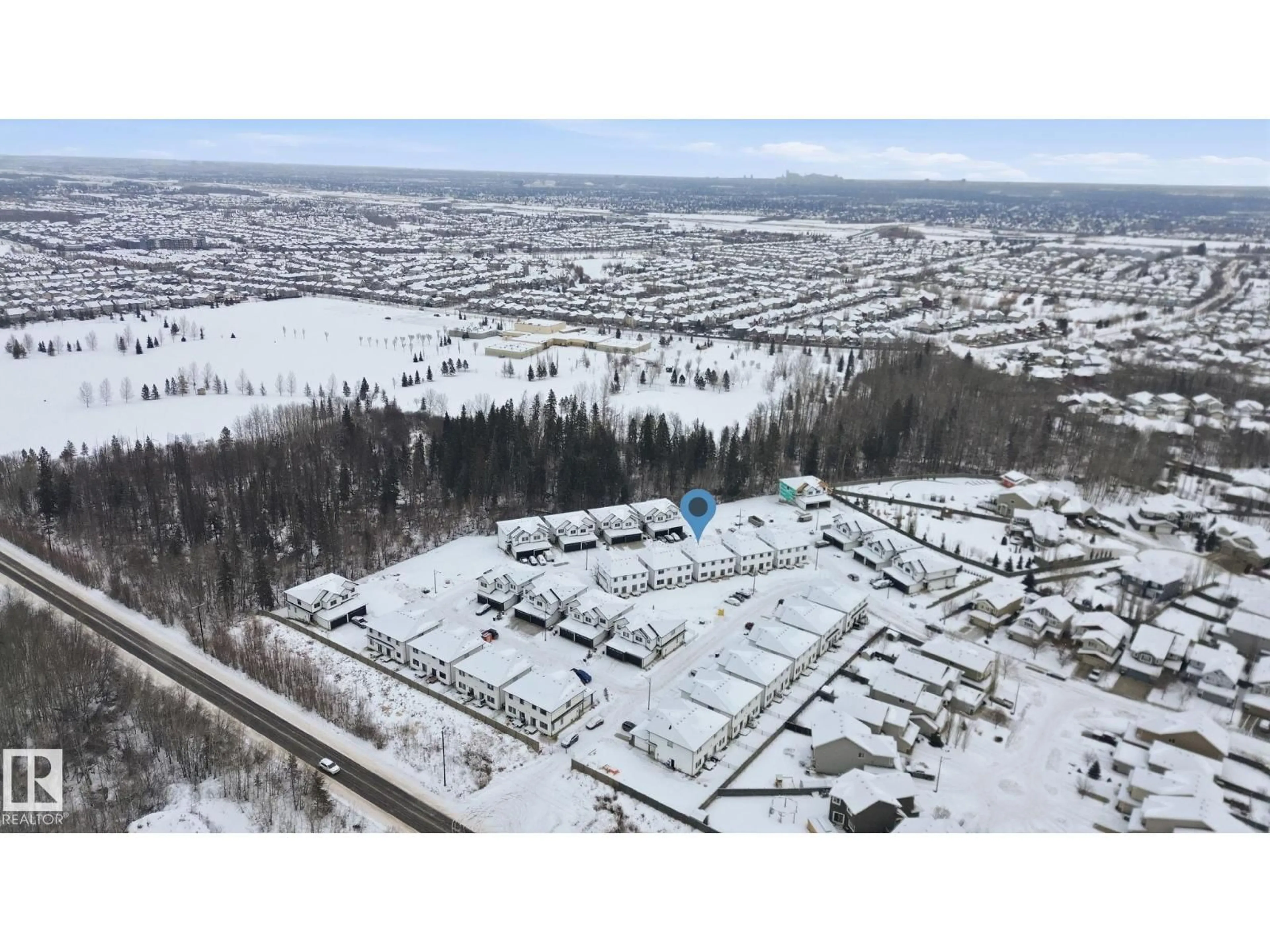 A pic from outside/outdoor area/front of a property/back of a property/a pic from drone, mountain view for 64 5122 213A ST NW, Edmonton Alberta T6M1M6