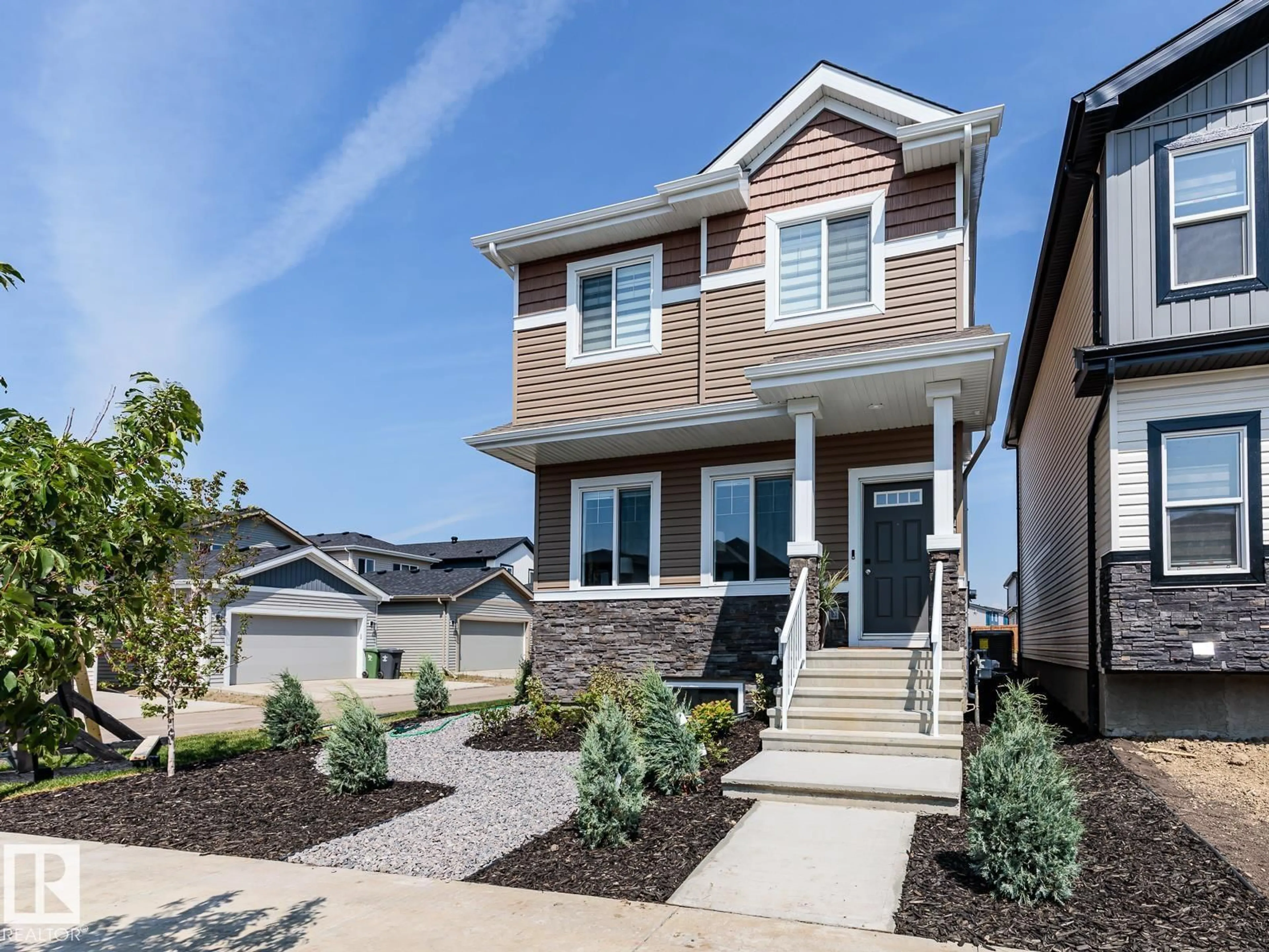 Home with brick exterior material, street for 3724 42 AV, Beaumont Alberta T4X3B3