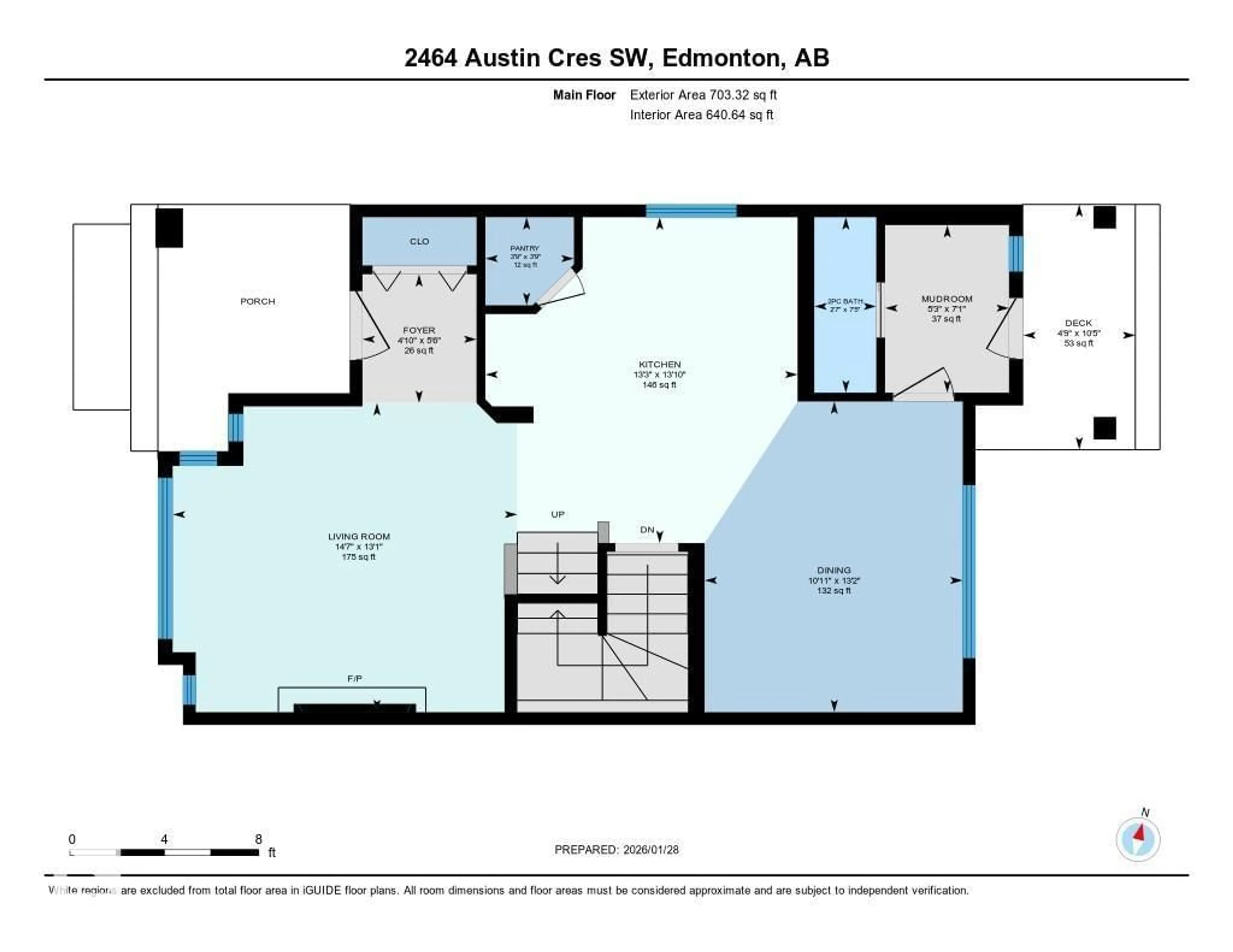 Floor plan for SW - 2464 AUSTIN CR, Edmonton Alberta T6W0L4