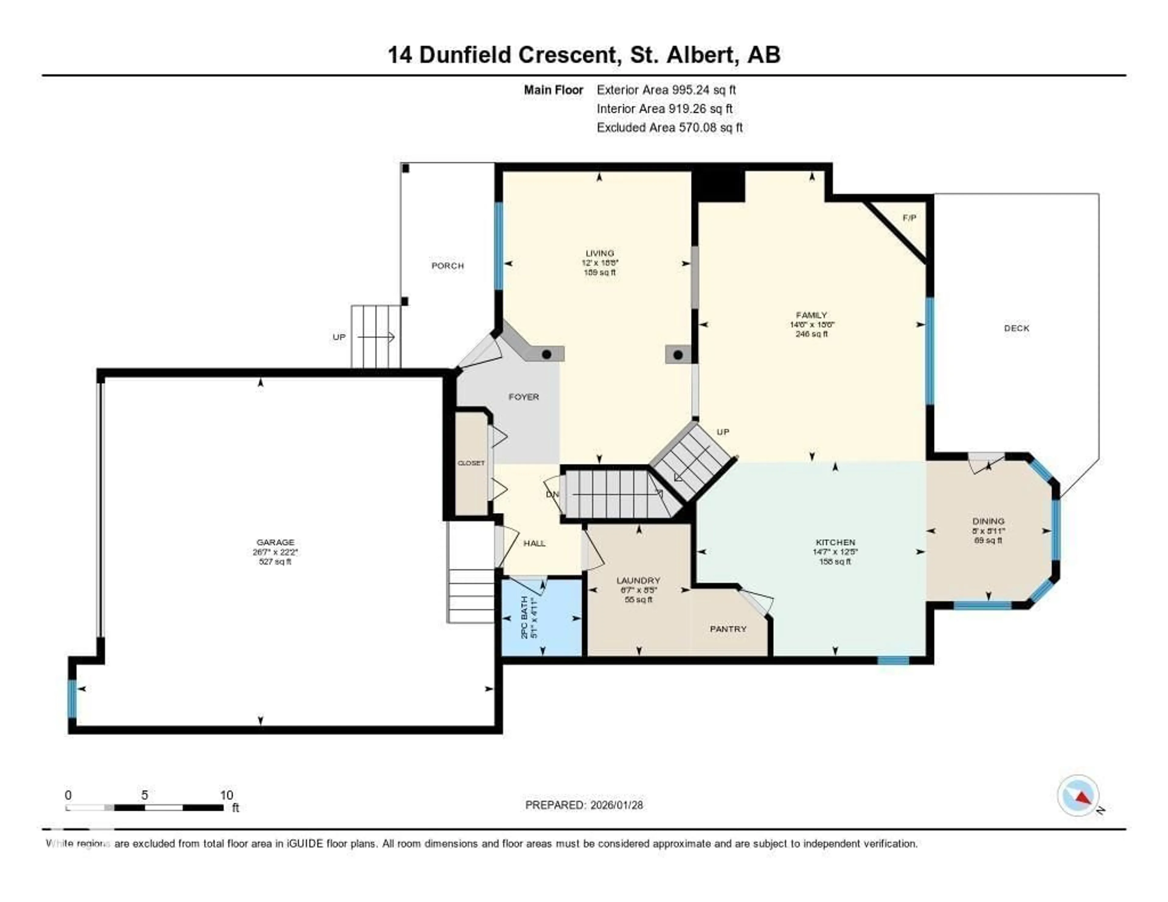 Floor plan for 14 DUNFIELD CR, St. Albert Alberta T8N6R7