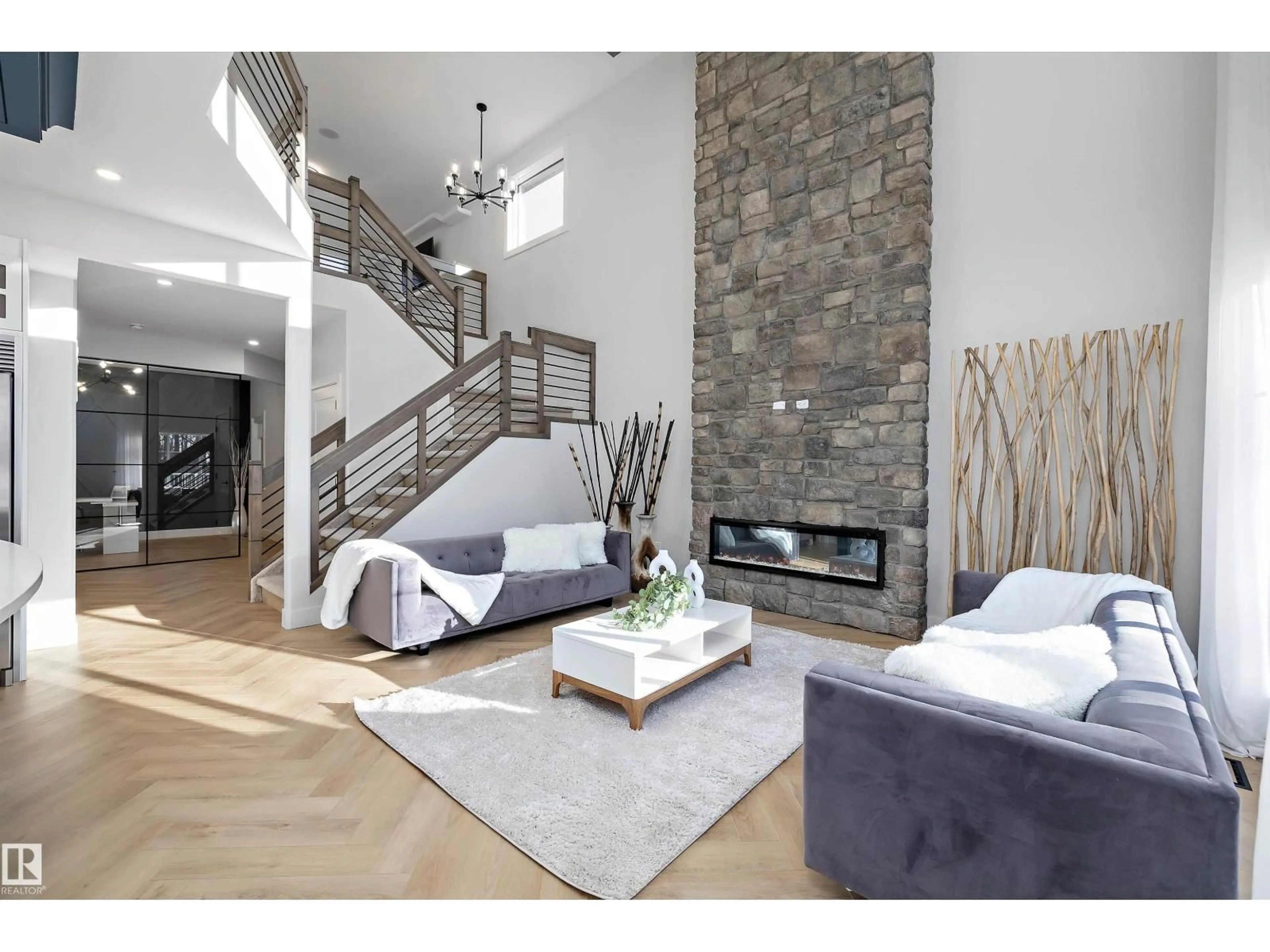 Living room with furniture, unknown for 230 EDGEMONT GREEN GR, Edmonton Alberta T6M3J6