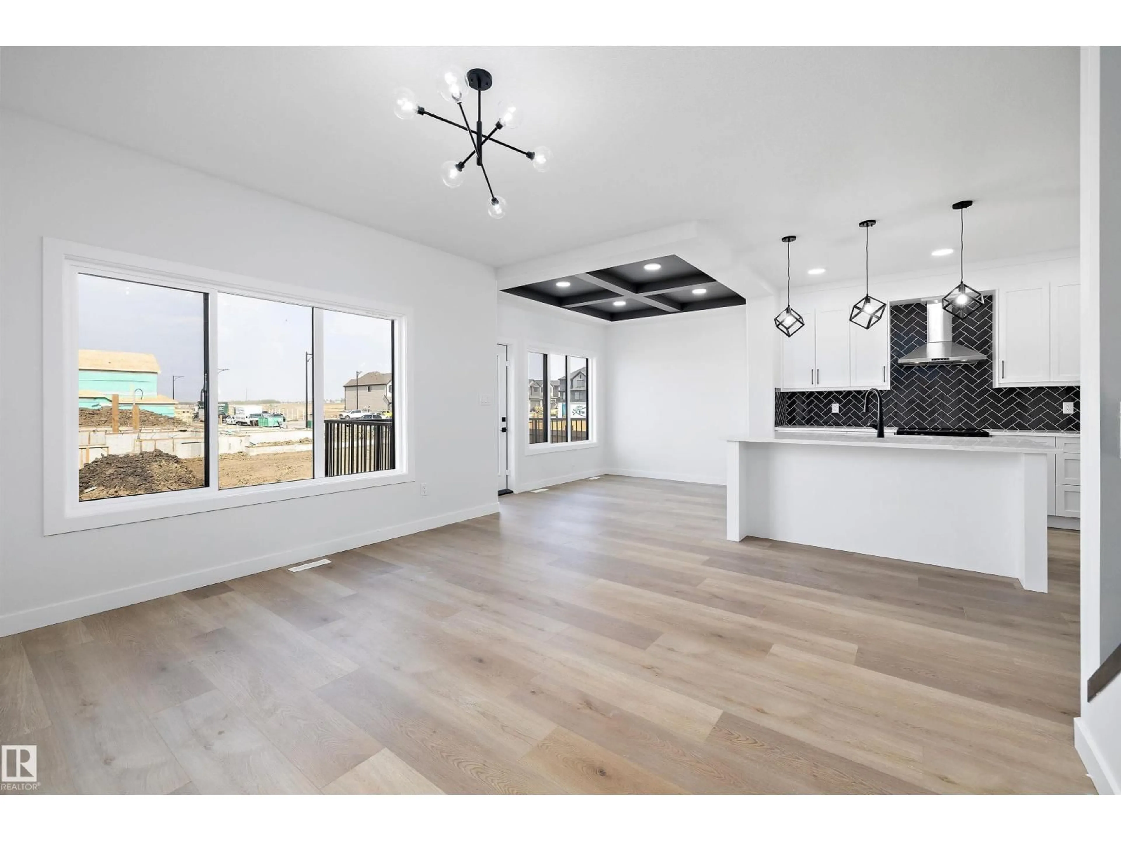 Open concept kitchen, wood/laminate floor for 38 CANNES CV, St. Albert Alberta T8T2C6