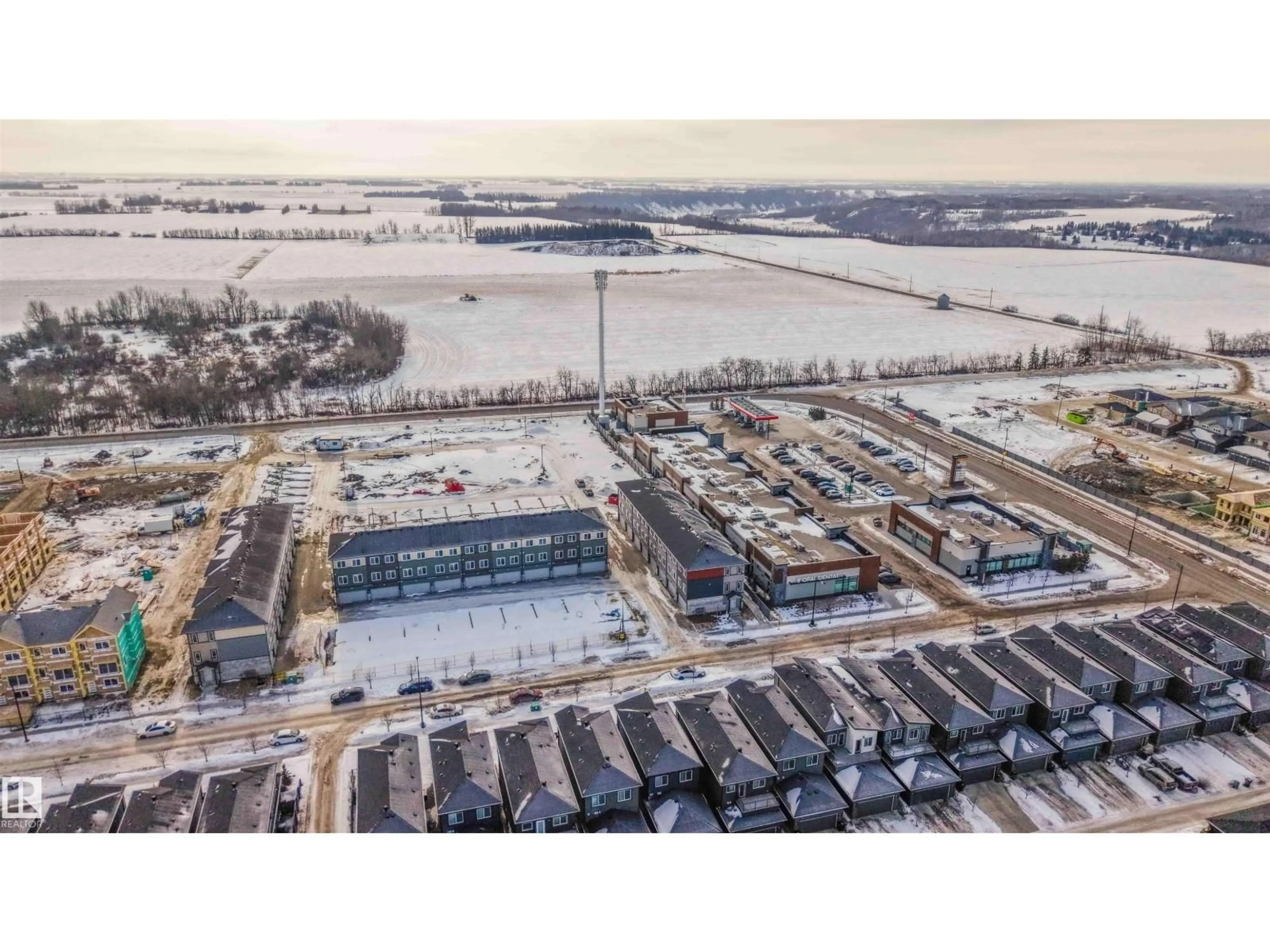 A pic from outside/outdoor area/front of a property/back of a property/a pic from drone, water/lake/river/ocean view for 64 18120 28 AV SW, Edmonton Alberta T6W4V2