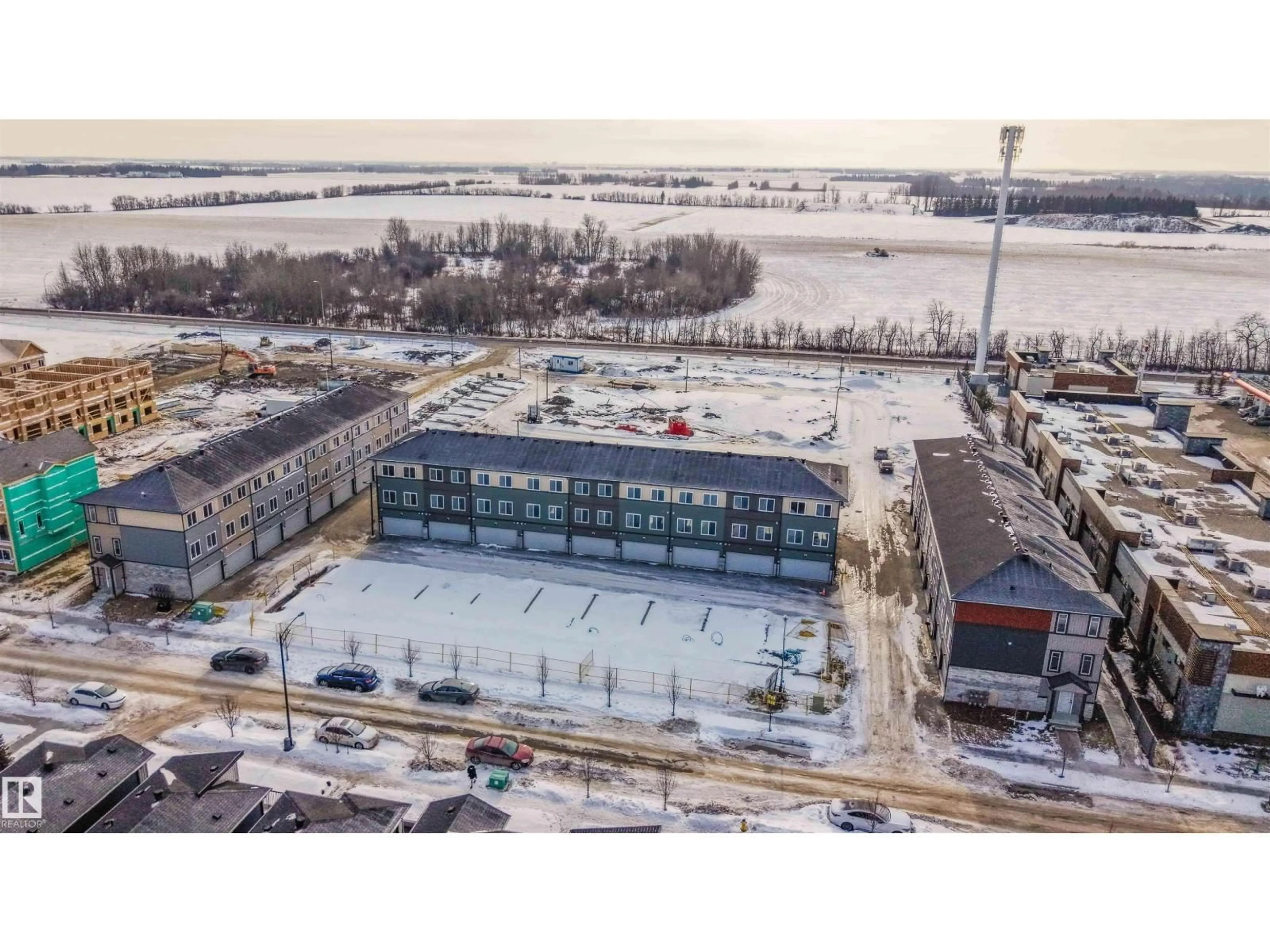 A pic from outside/outdoor area/front of a property/back of a property/a pic from drone, building for 64 18120 28 AV SW, Edmonton Alberta T6W4V2