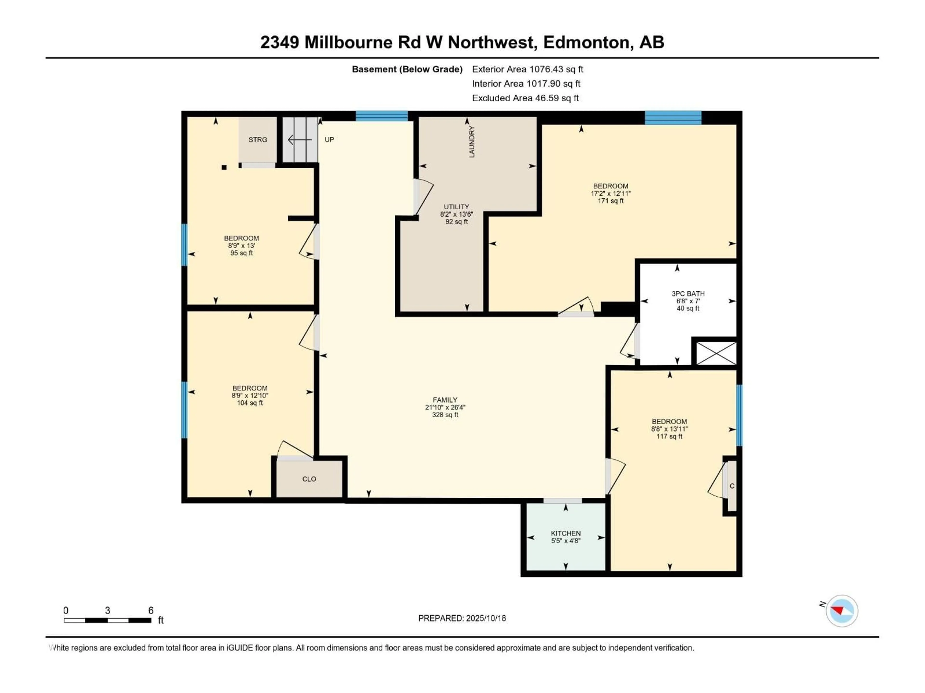 Floor plan for 2349 MILLBOURNE RD W, Edmonton Alberta T6K1H6