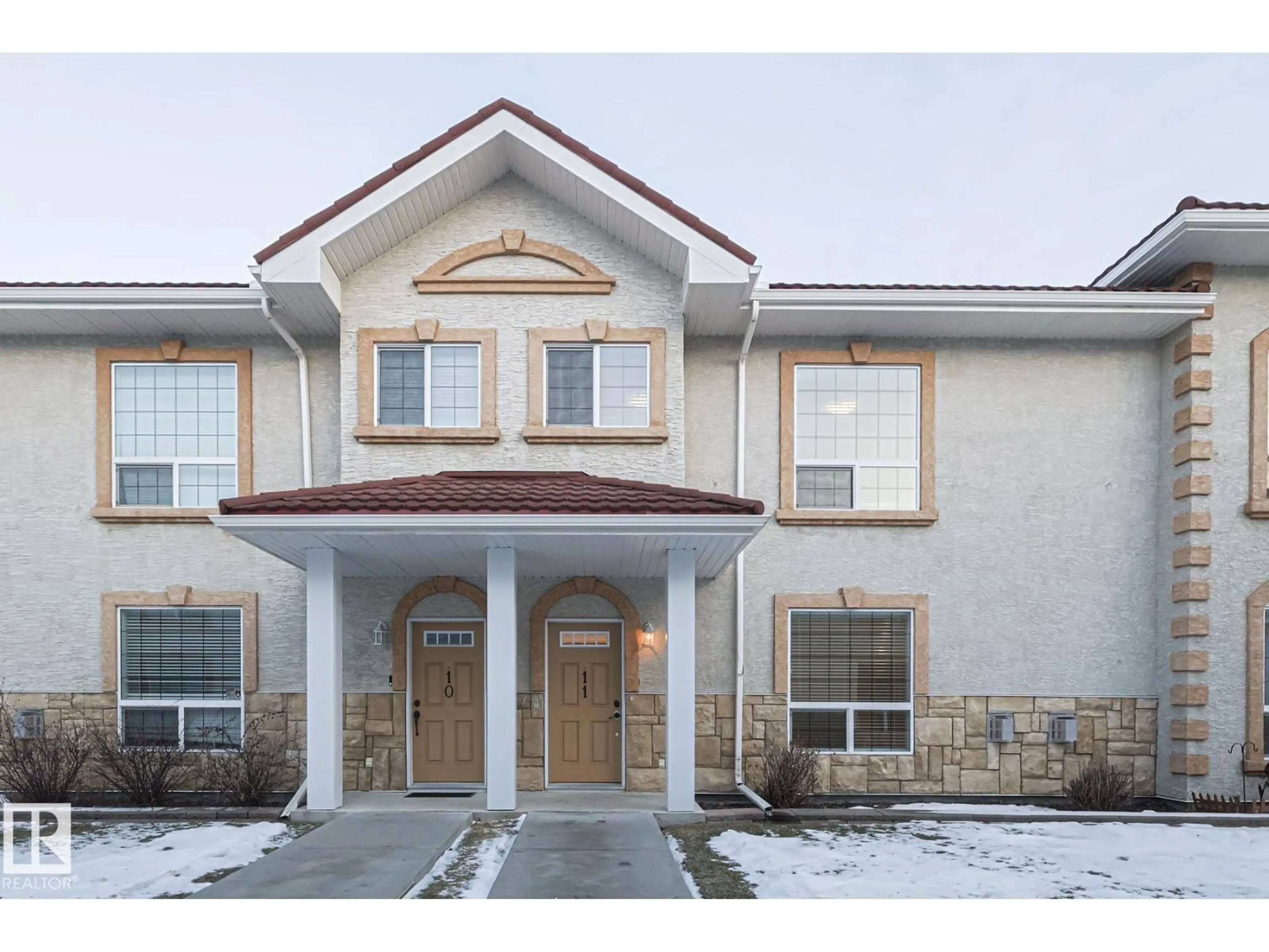 Home with brick exterior material, street for #11 - 13825 155 AV, Edmonton Alberta T6V0B8