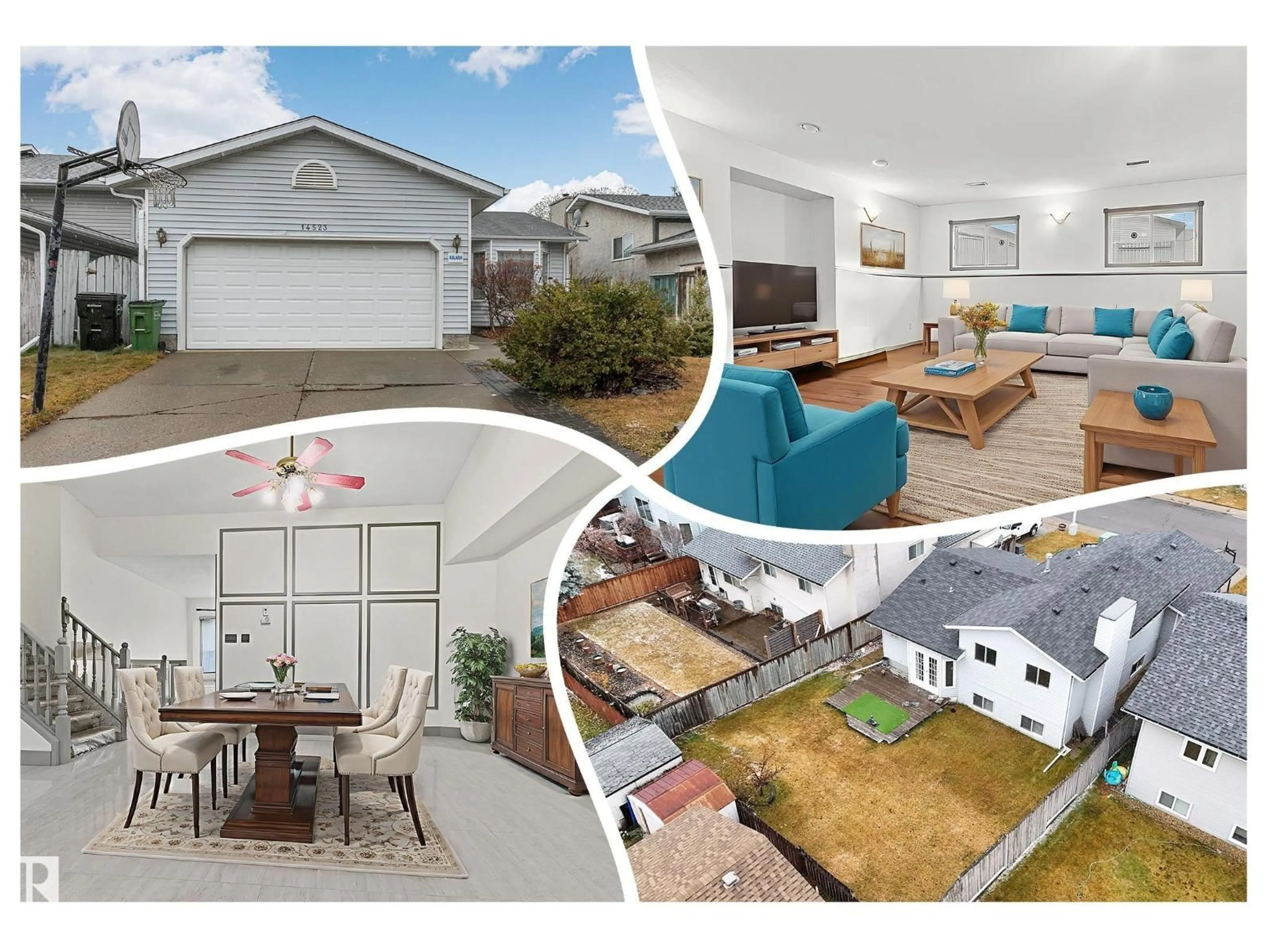 A pic from outside/outdoor area/front of a property/back of a property/a pic from drone, street for 14523 32 ST, Edmonton Alberta T5Y2L2