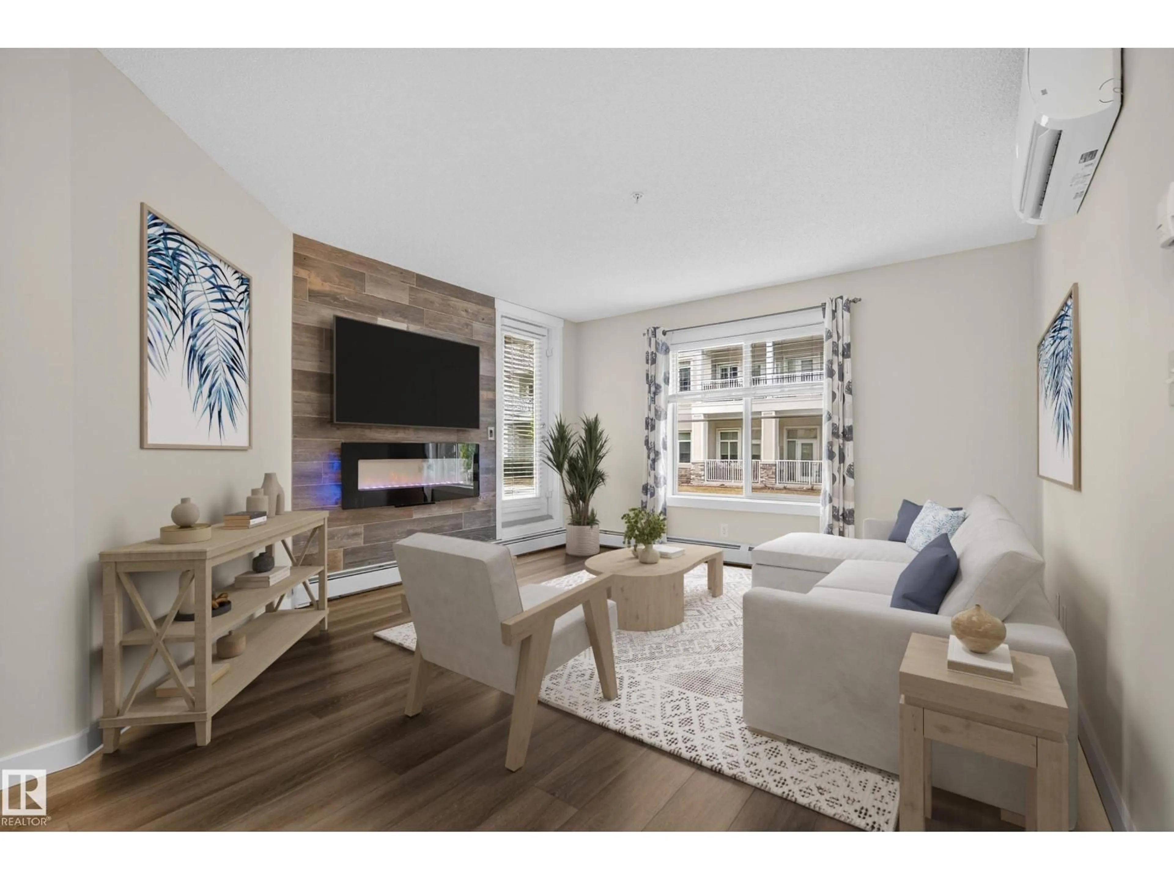 Living room with furniture, unknown for #109 - 5804 MULLEN PL, Edmonton Alberta T6R0W3