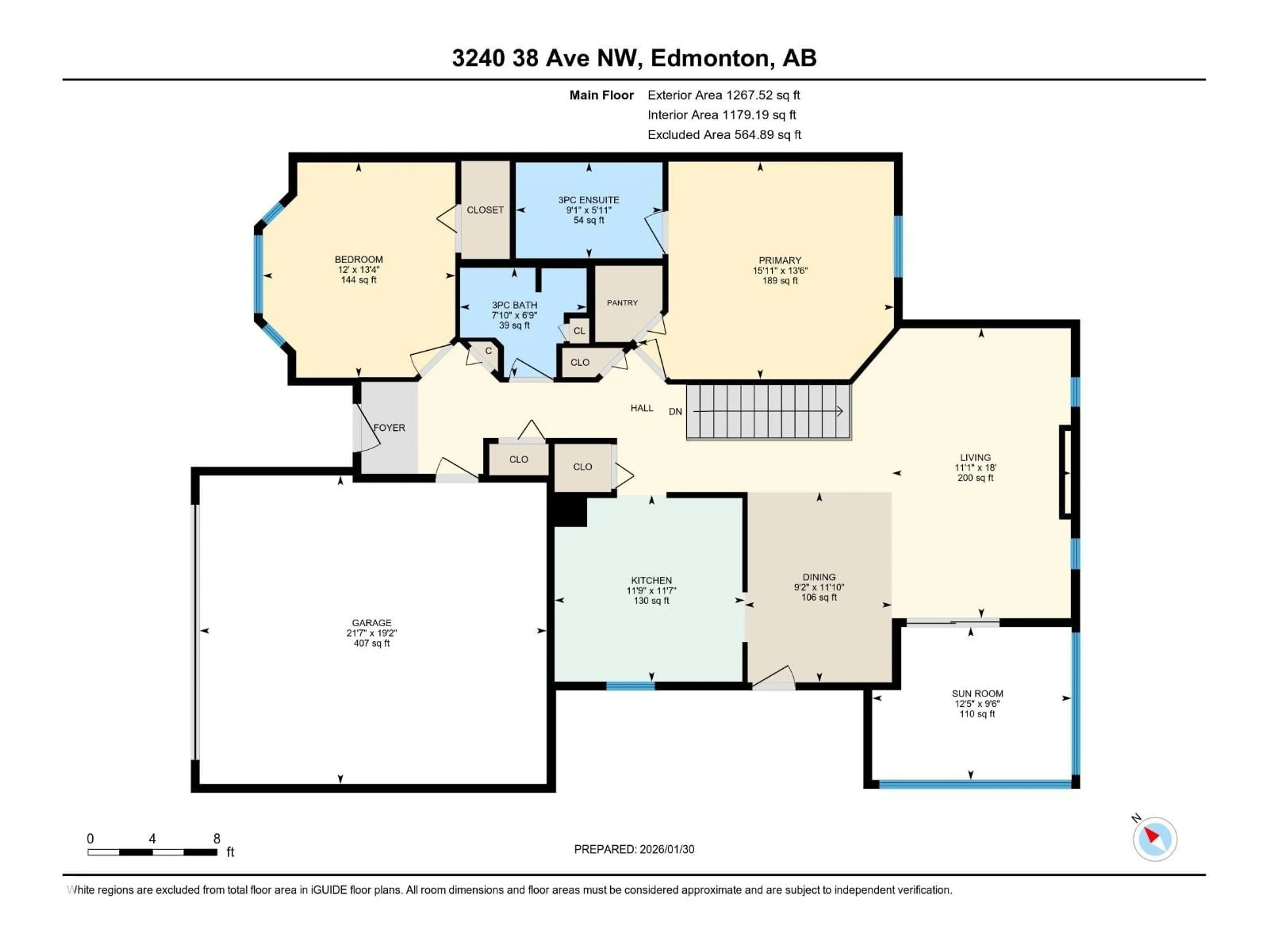 Floor plan for 3240 38 AV, Edmonton Alberta T6T1J3