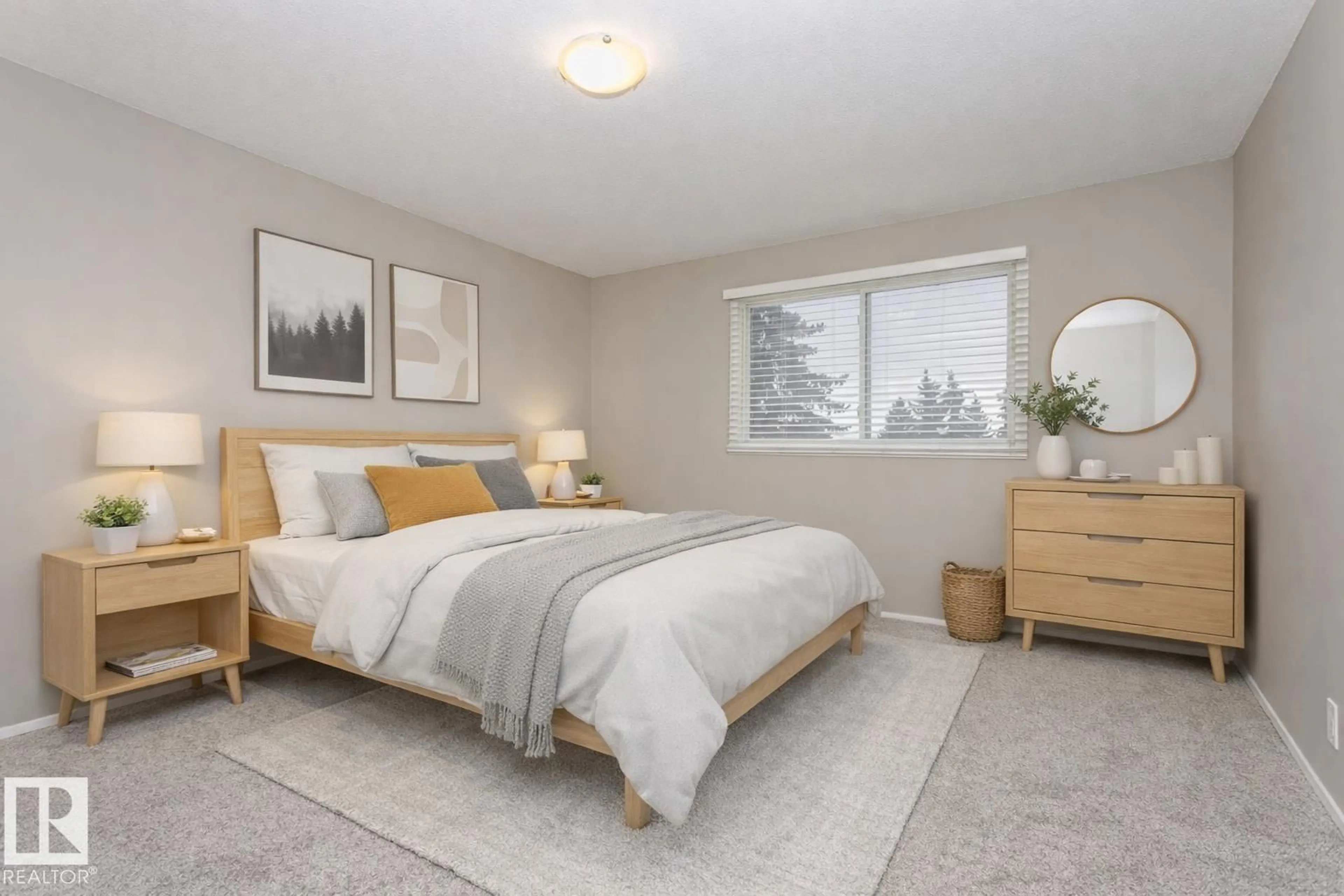 Bedroom with bed, unknown for 130 DICKINSFIELD CO NW, Edmonton Alberta T5E5V8