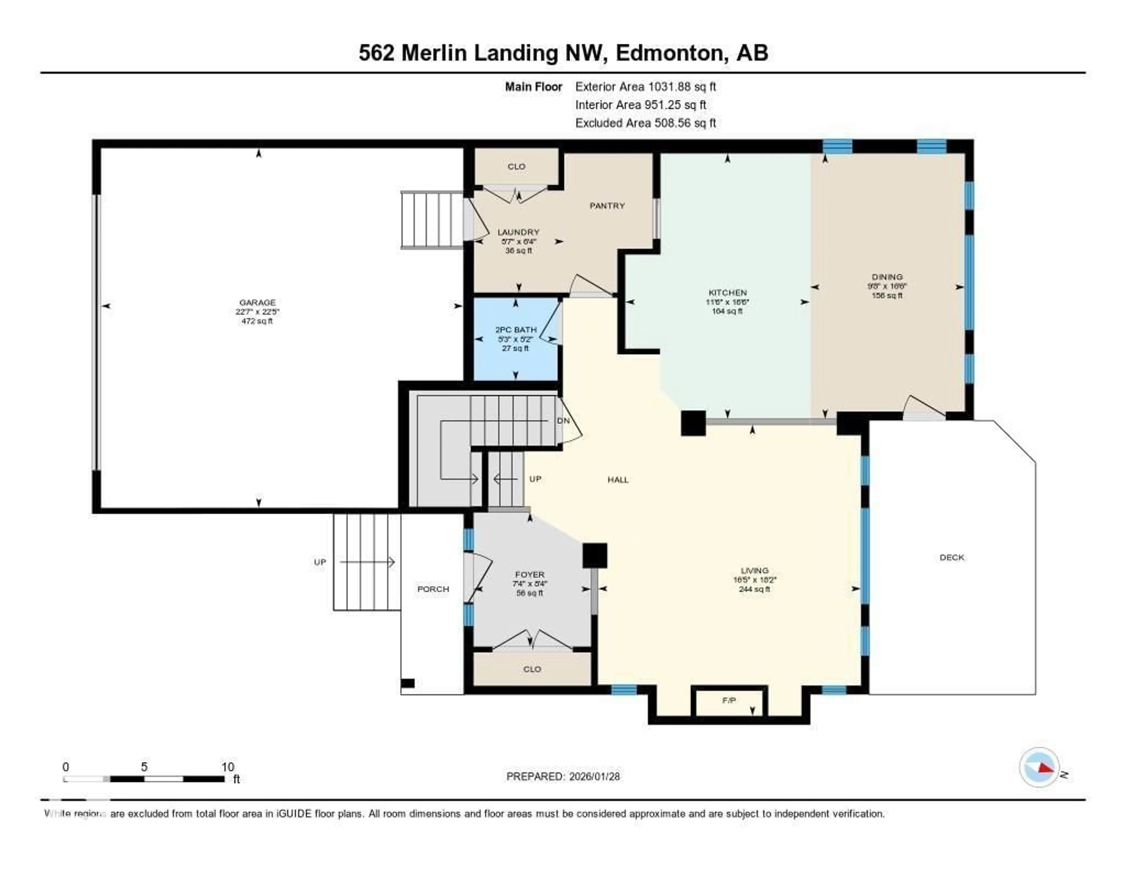 Floor plan for 562 MERLIN LANDING LD, Edmonton Alberta T5S0L9