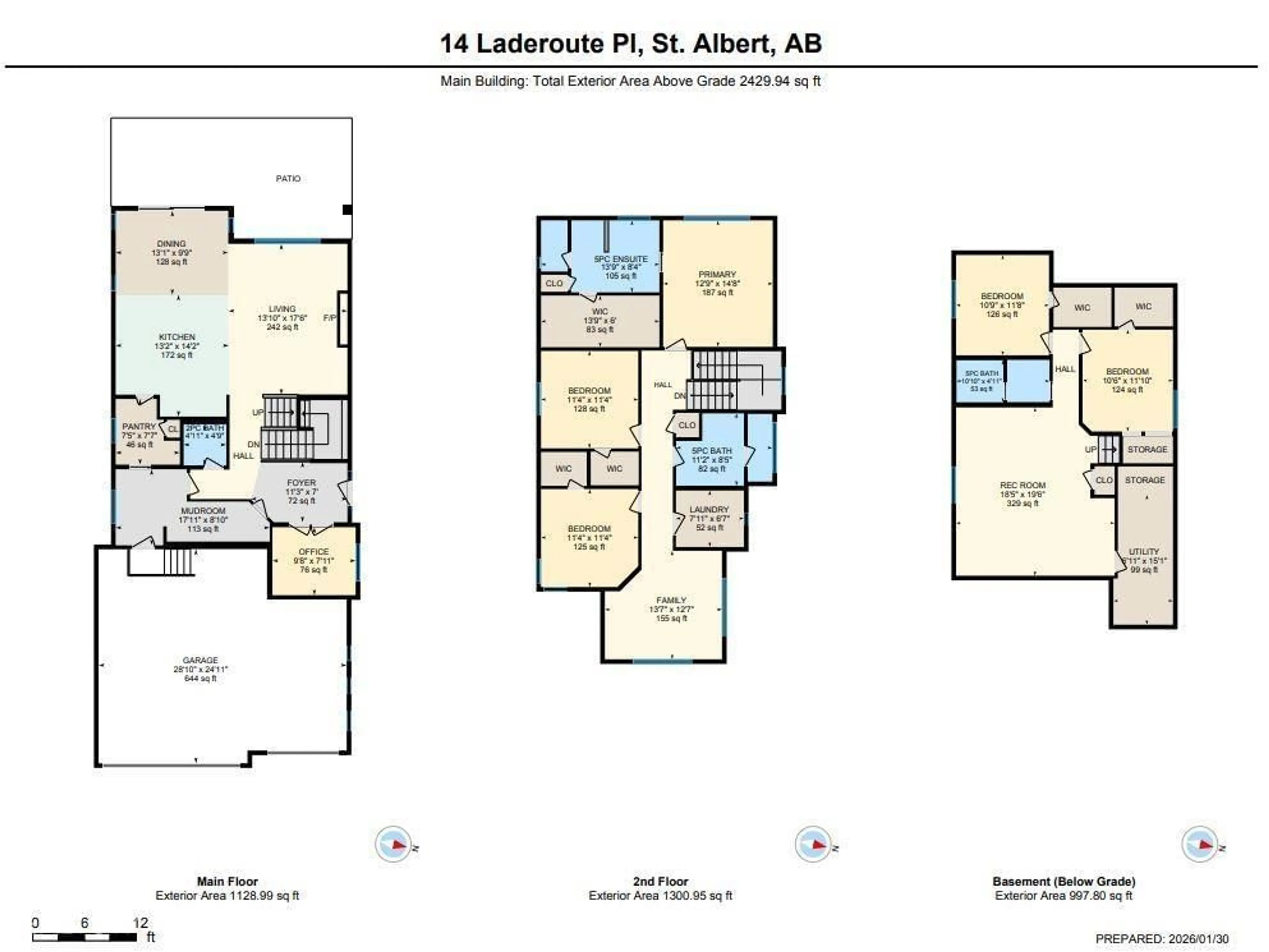 Floor plan for 14 LADEROUTE PL, St. Albert Alberta T8N7V9