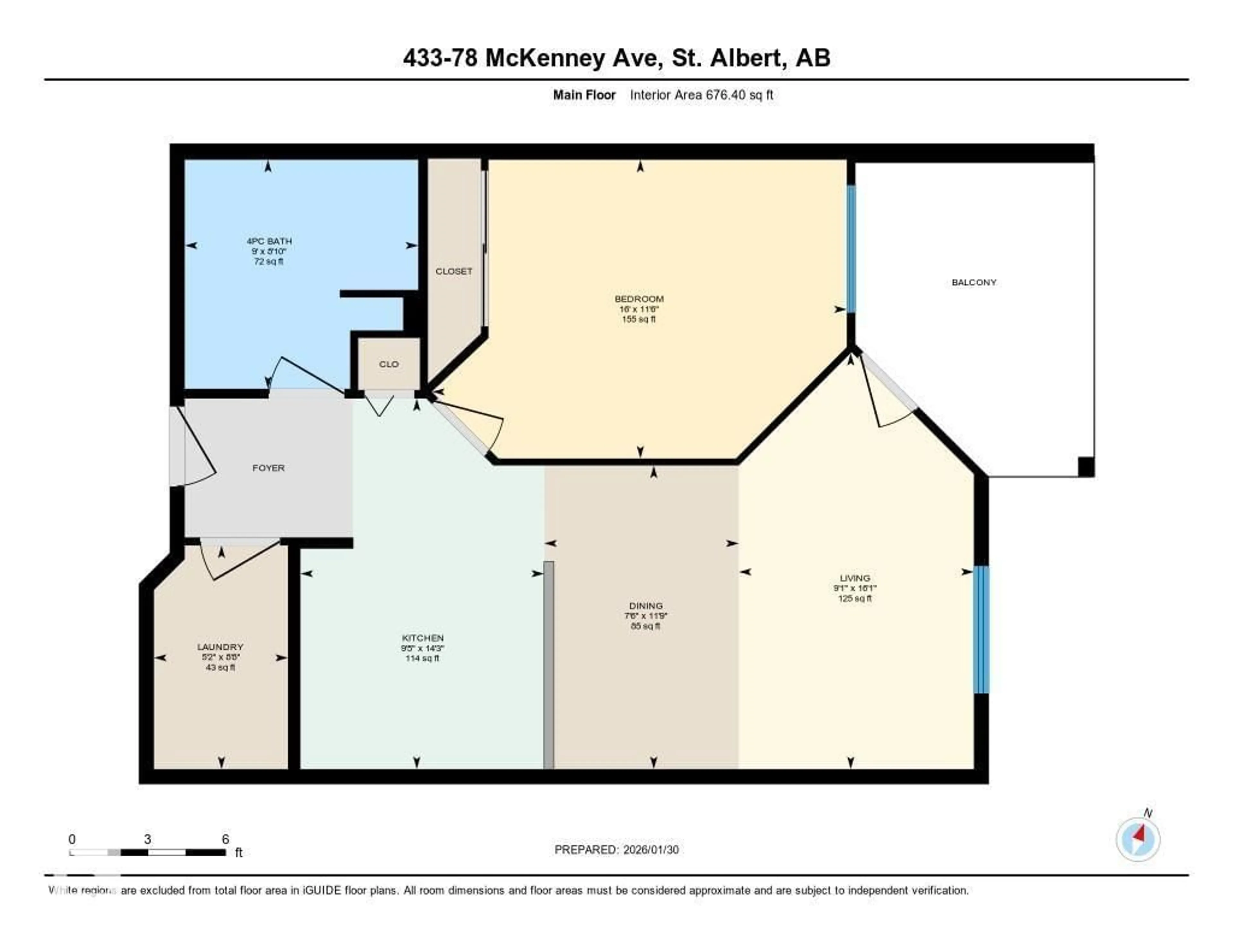 Floor plan for 78 - 433 MCKENNEY AV, St. Albert Alberta T8N1L9