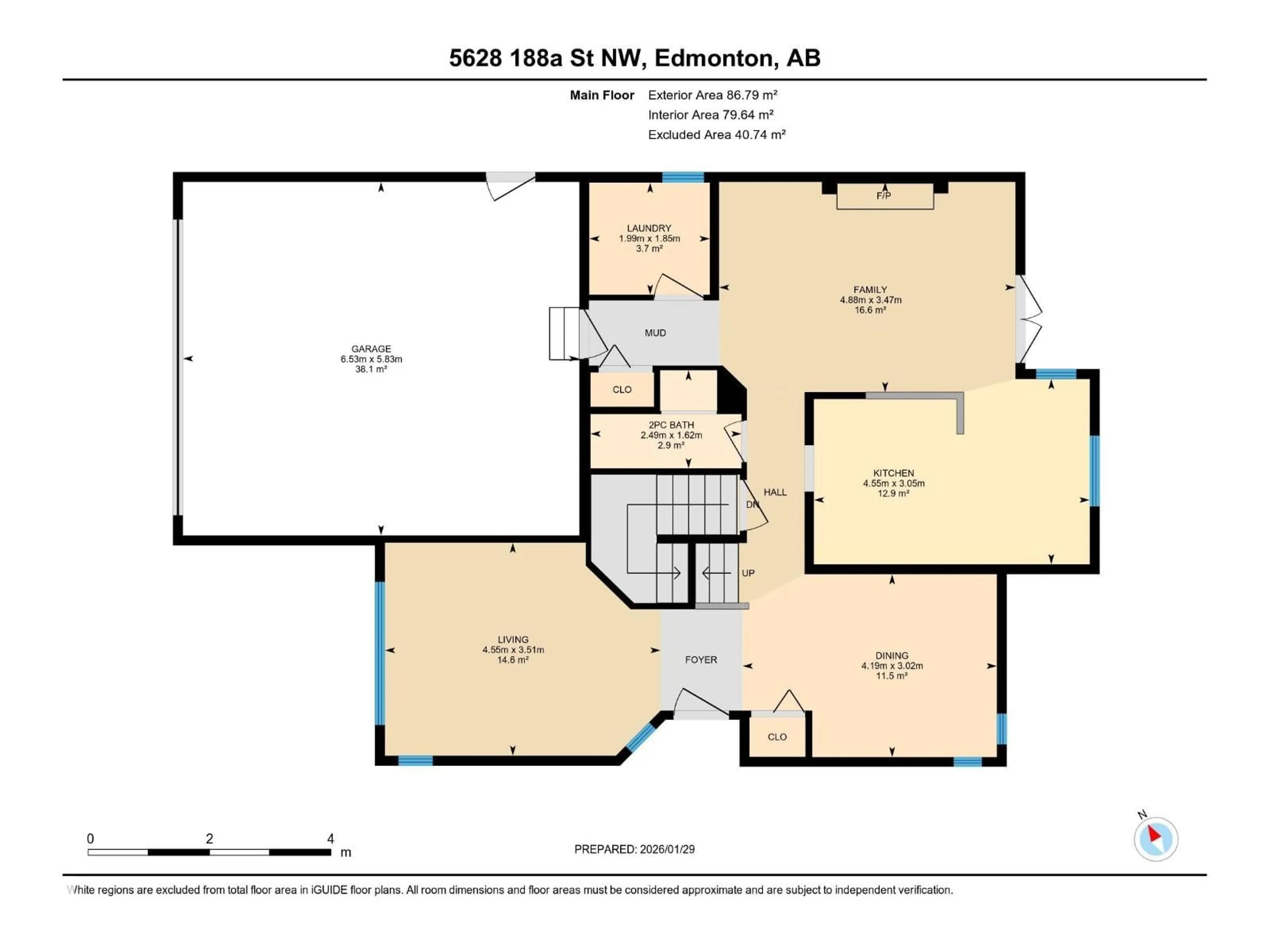 Floor plan for NW - 5628 188A ST, Edmonton Alberta T6M2G7
