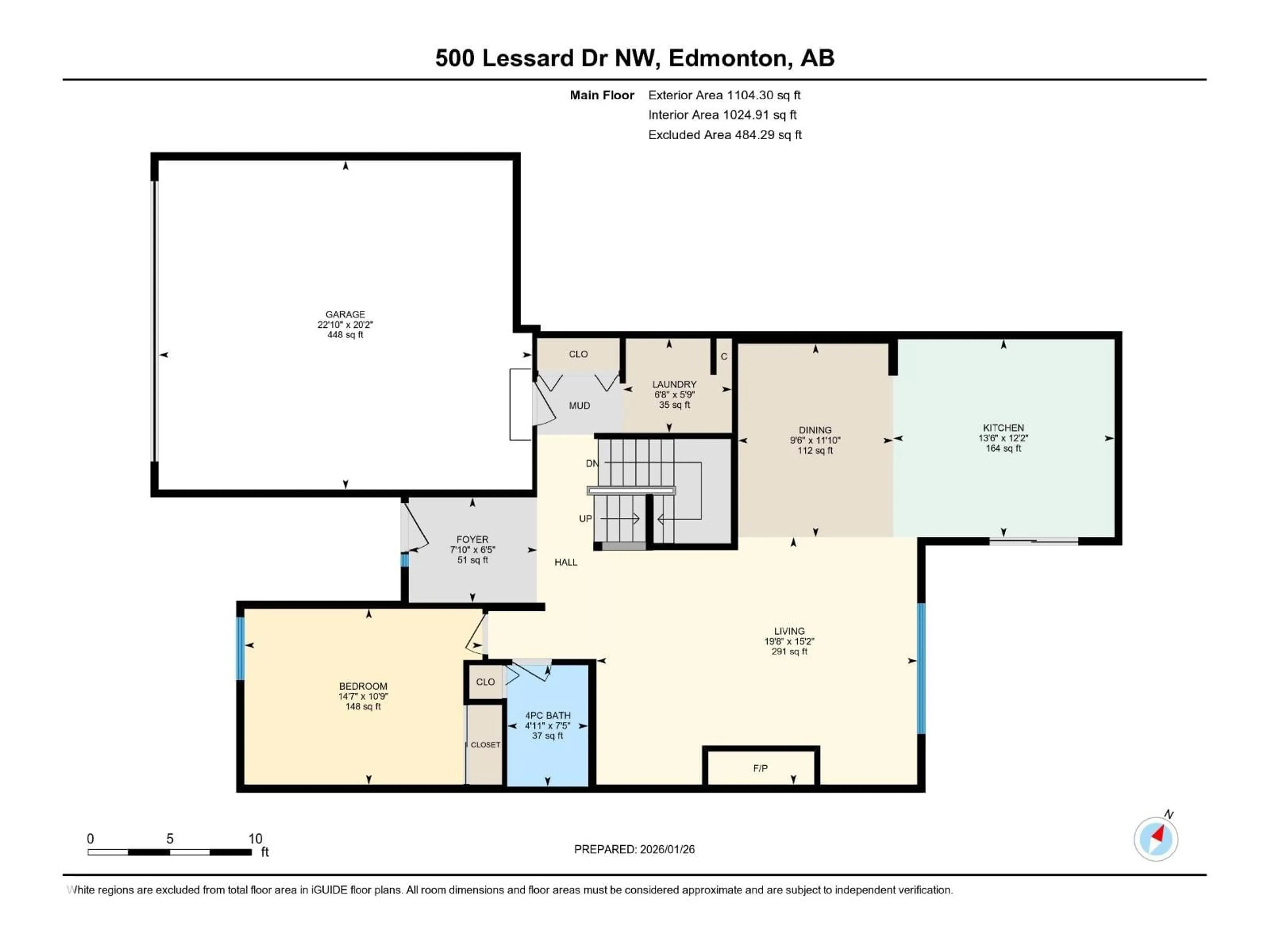 Floor plan for 39 - 500 LESSARD DR, Edmonton Alberta T6M1G1