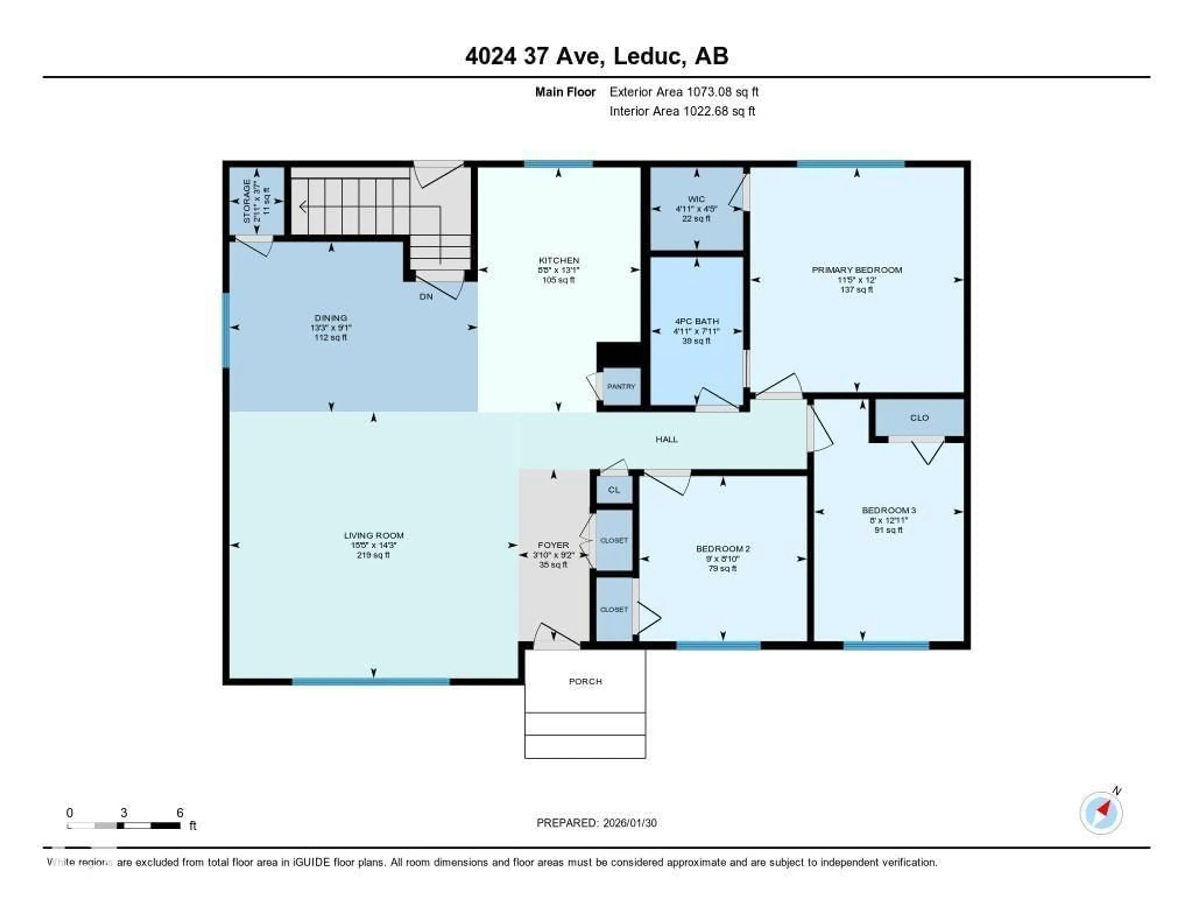Floor plan for 4024 37 AV, Leduc Alberta T9E6C9