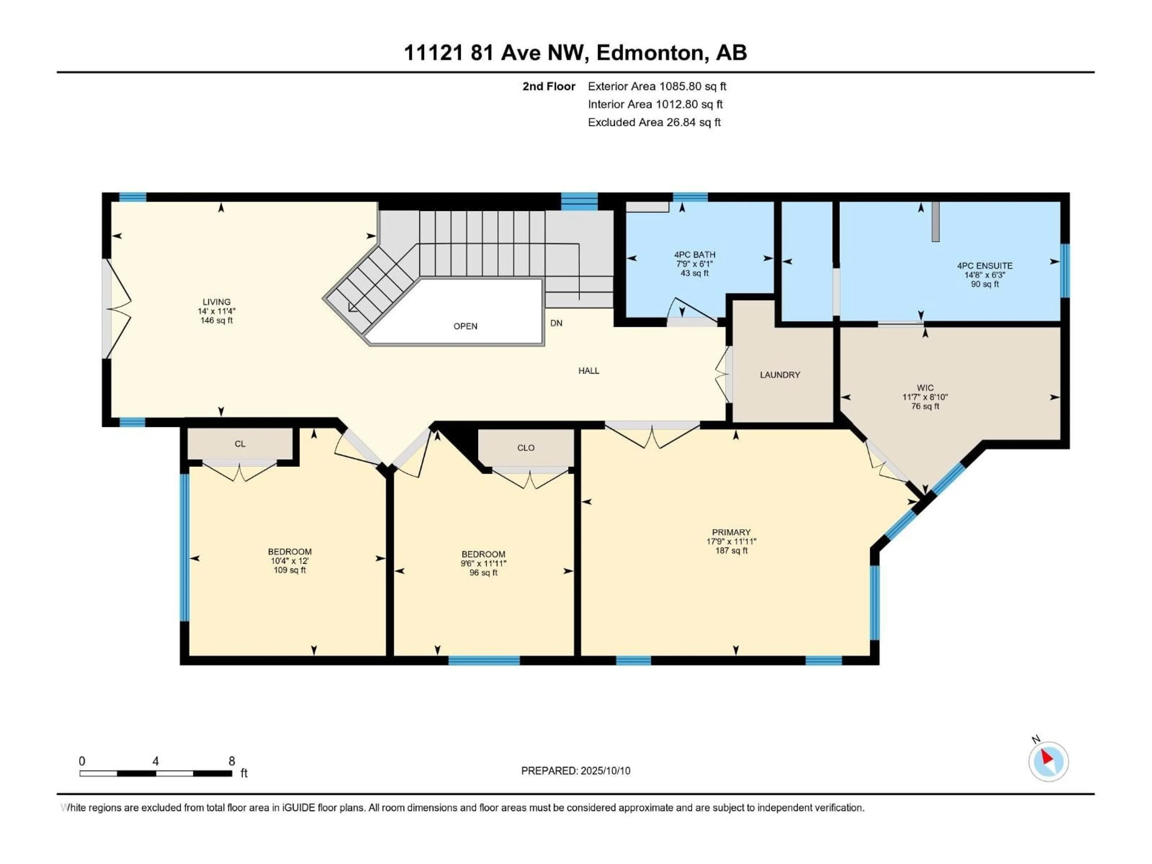 Floor plan for 11121 81 AV, Edmonton Alberta T6G0S6