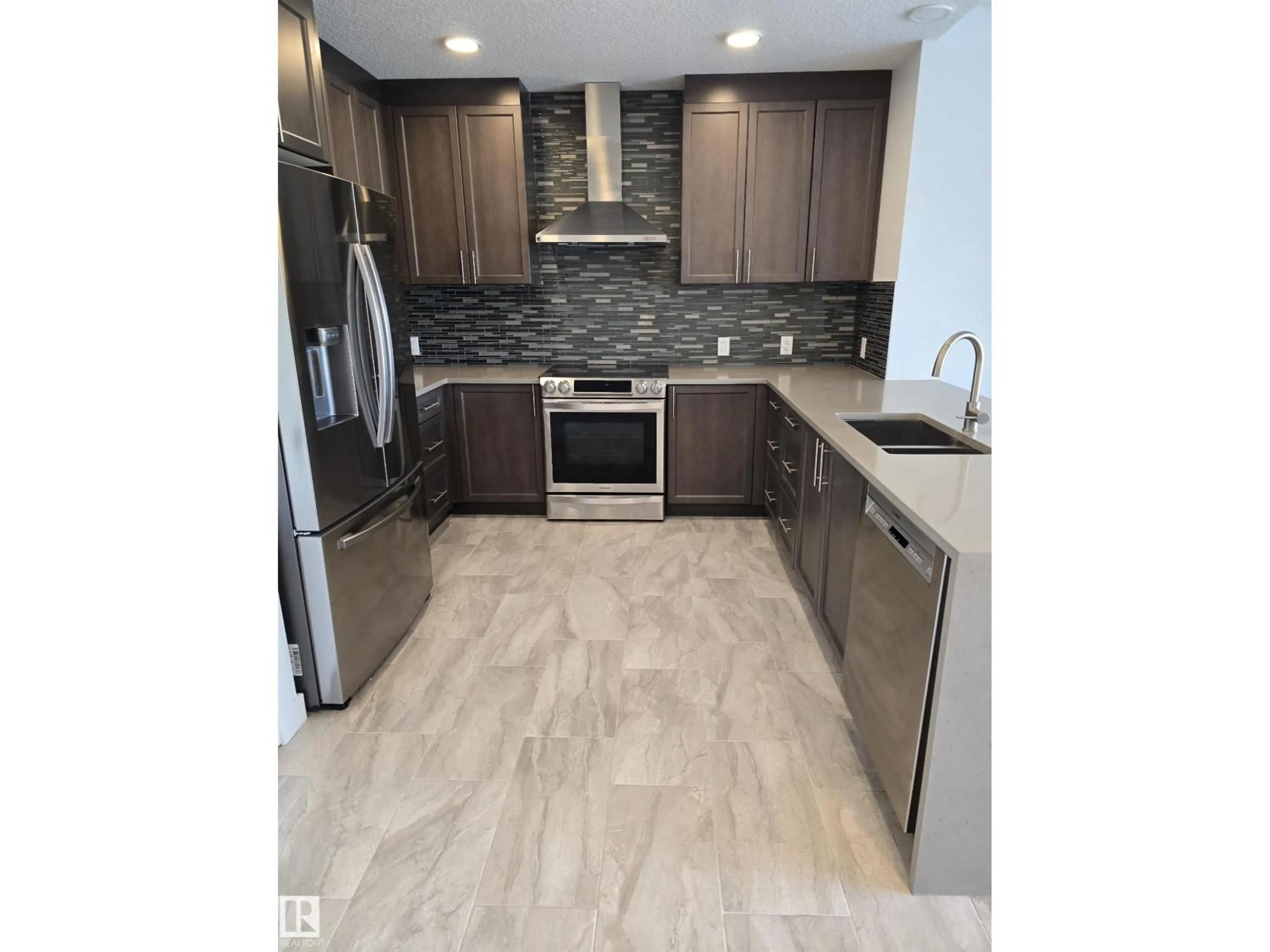 Open concept kitchen, ceramic/tile floor for #206 - 1316 WINDERMERE WY, Edmonton Alberta T6W0P1