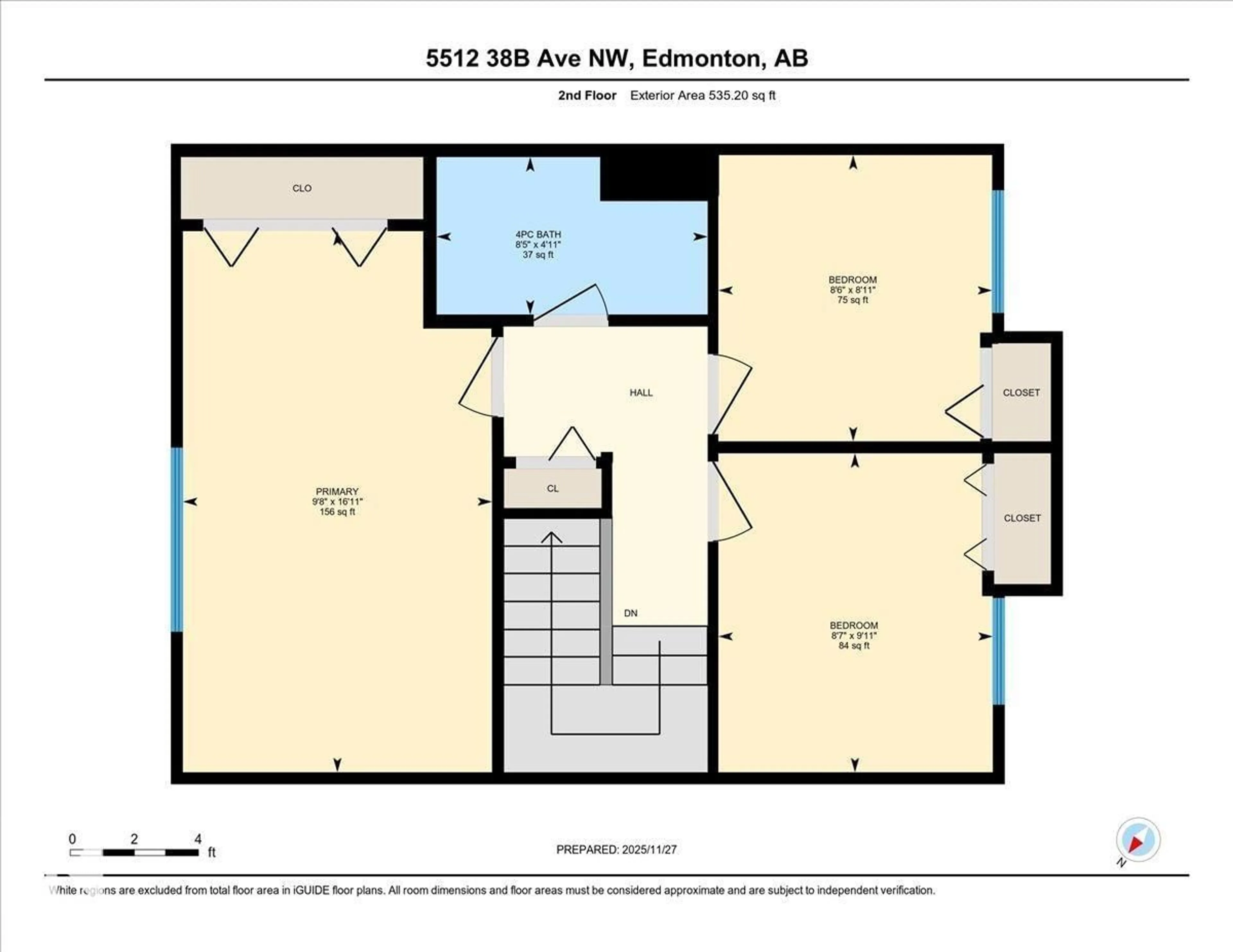Floor plan for NW - 5512 38B AV, Edmonton Alberta T6L1W3