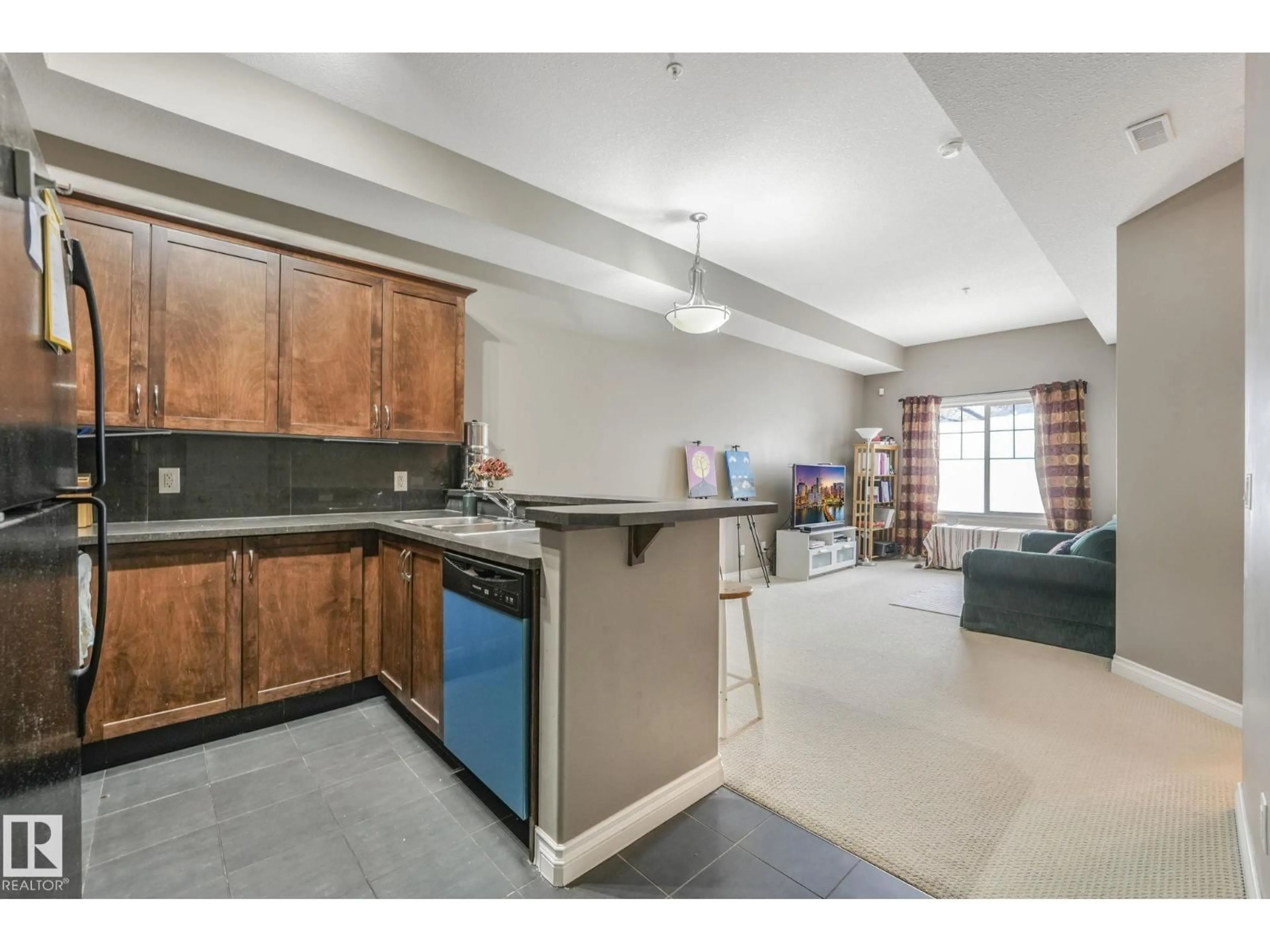 Open concept kitchen, unknown for #103 - 6720 112 ST NW, Edmonton Alberta T6H6H3