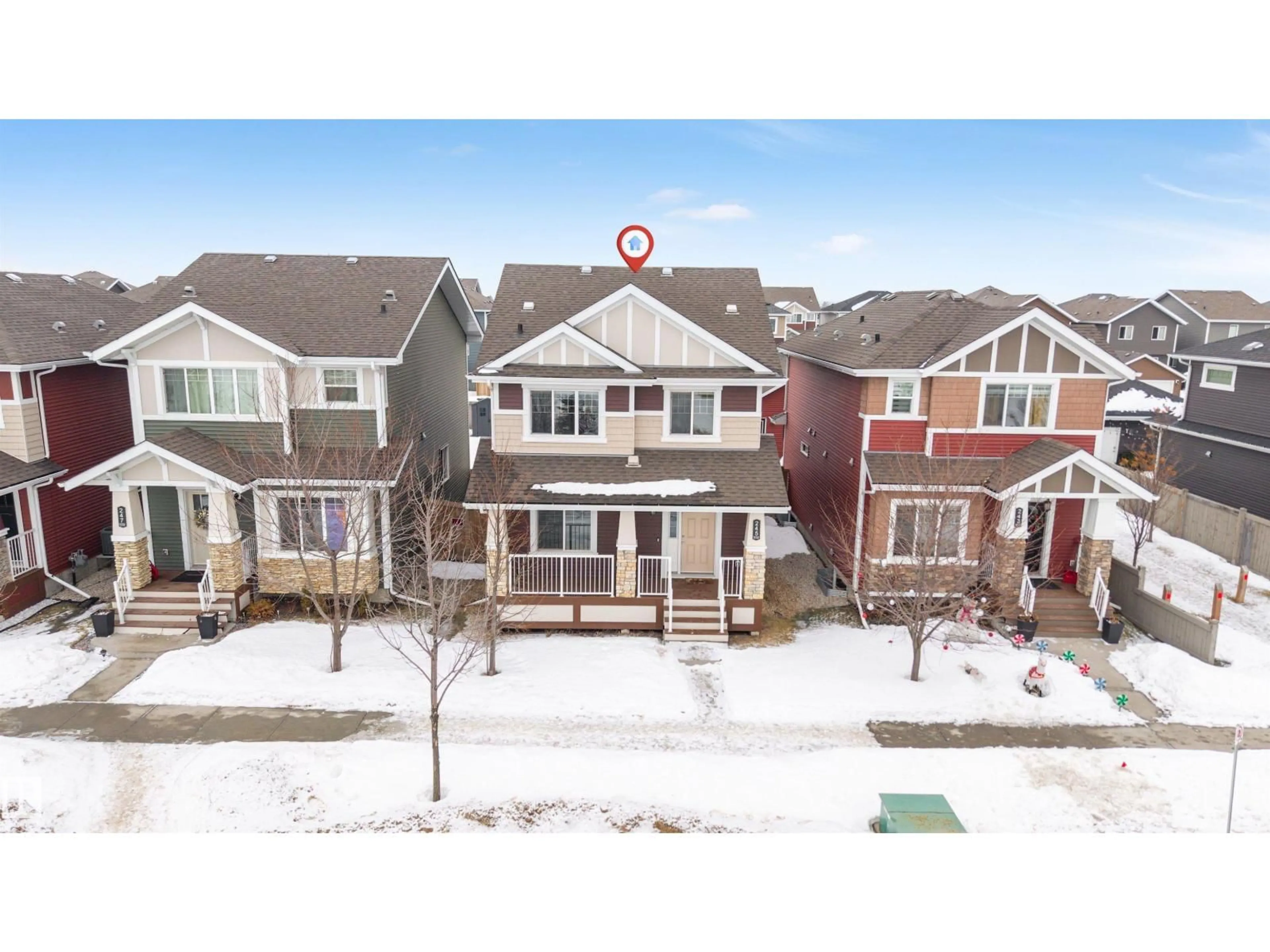A pic from outside/outdoor area/front of a property/back of a property/a pic from drone, street for 245 EBBERS BV, Edmonton Alberta T5Y1R8