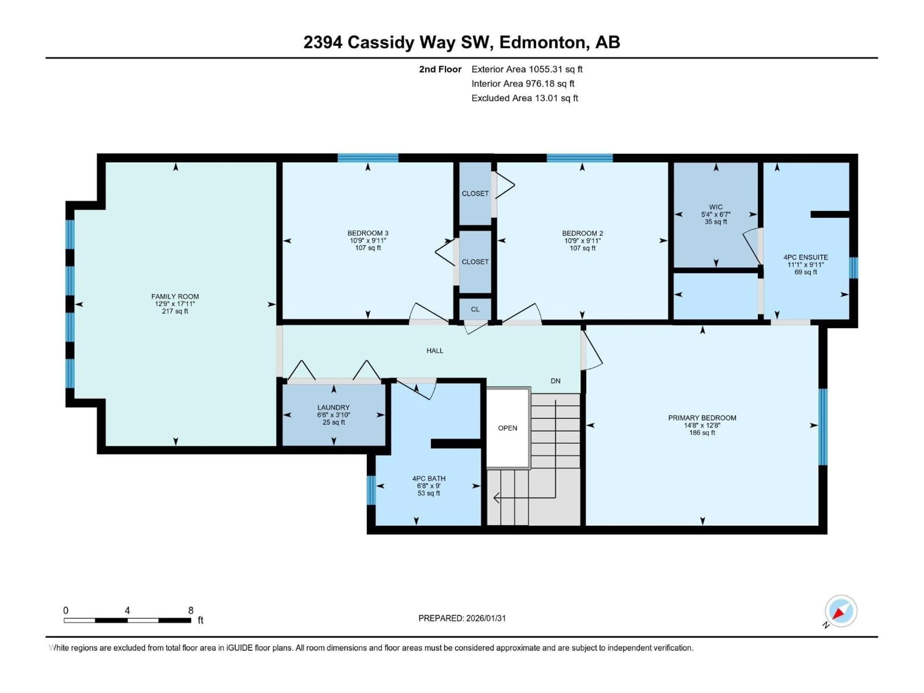 Floor plan for 2394 CASSIDY WY, Edmonton Alberta T6W3E3