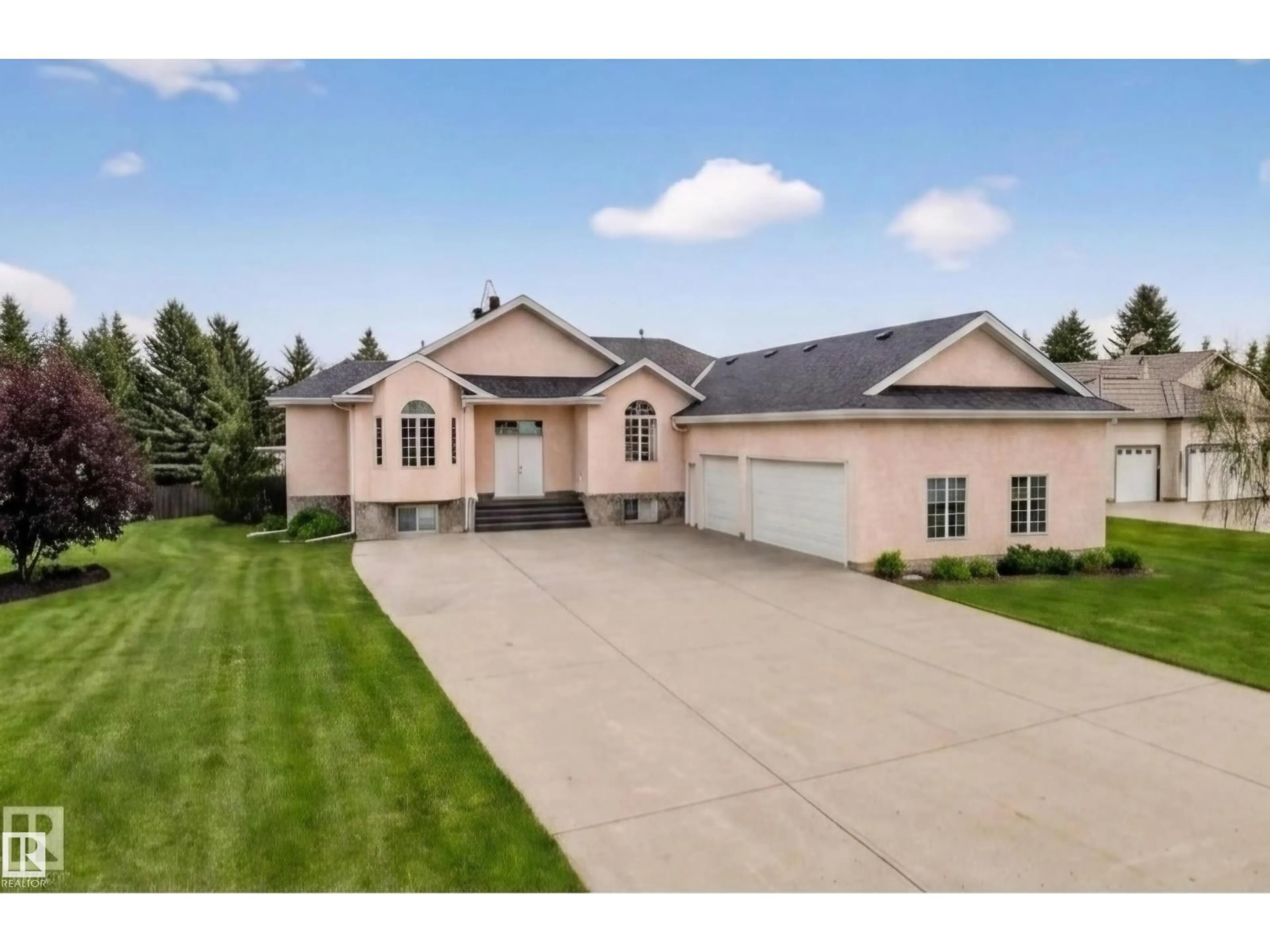 A pic from outside/outdoor area/front of a property/back of a property/a pic from drone, street for 83 53302 RGE ROAD 261, Rural Parkland County Alberta T7Y1A7