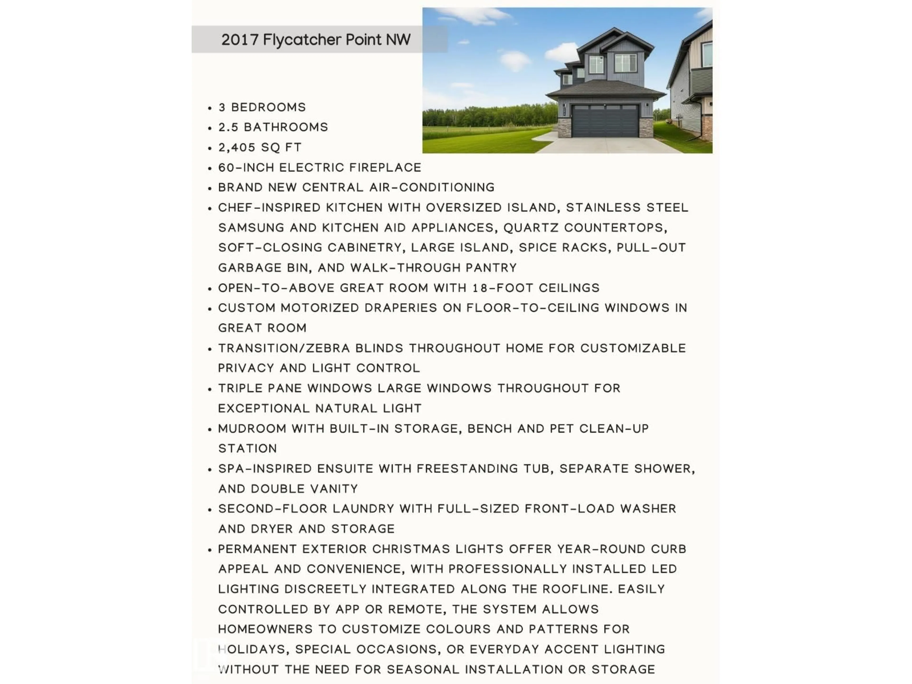 Home with vinyl exterior material, street for NW - 2017 FLYCATCHER PT, Edmonton Alberta T5S0T3