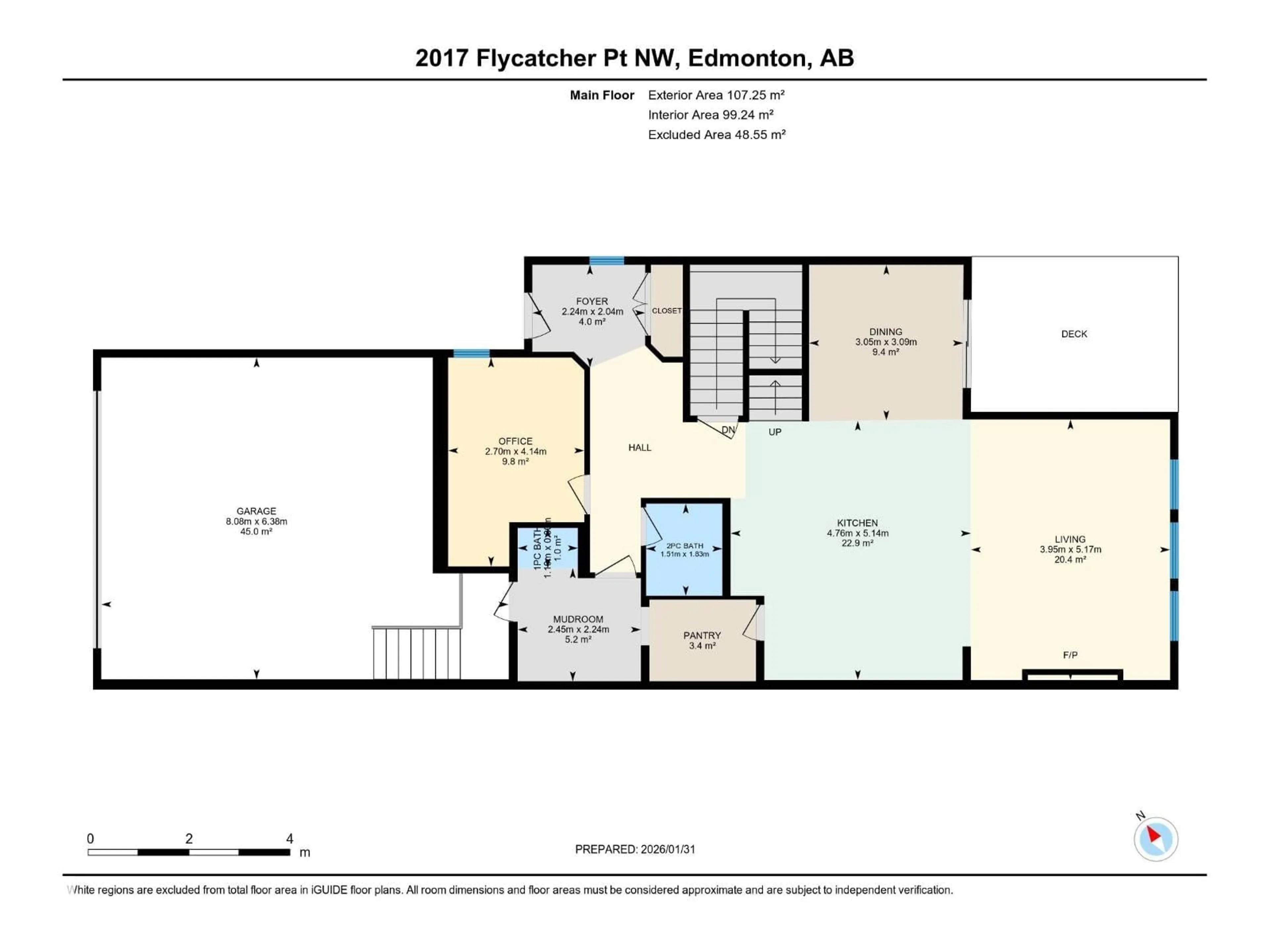 Floor plan for NW - 2017 FLYCATCHER PT, Edmonton Alberta T5S0T3