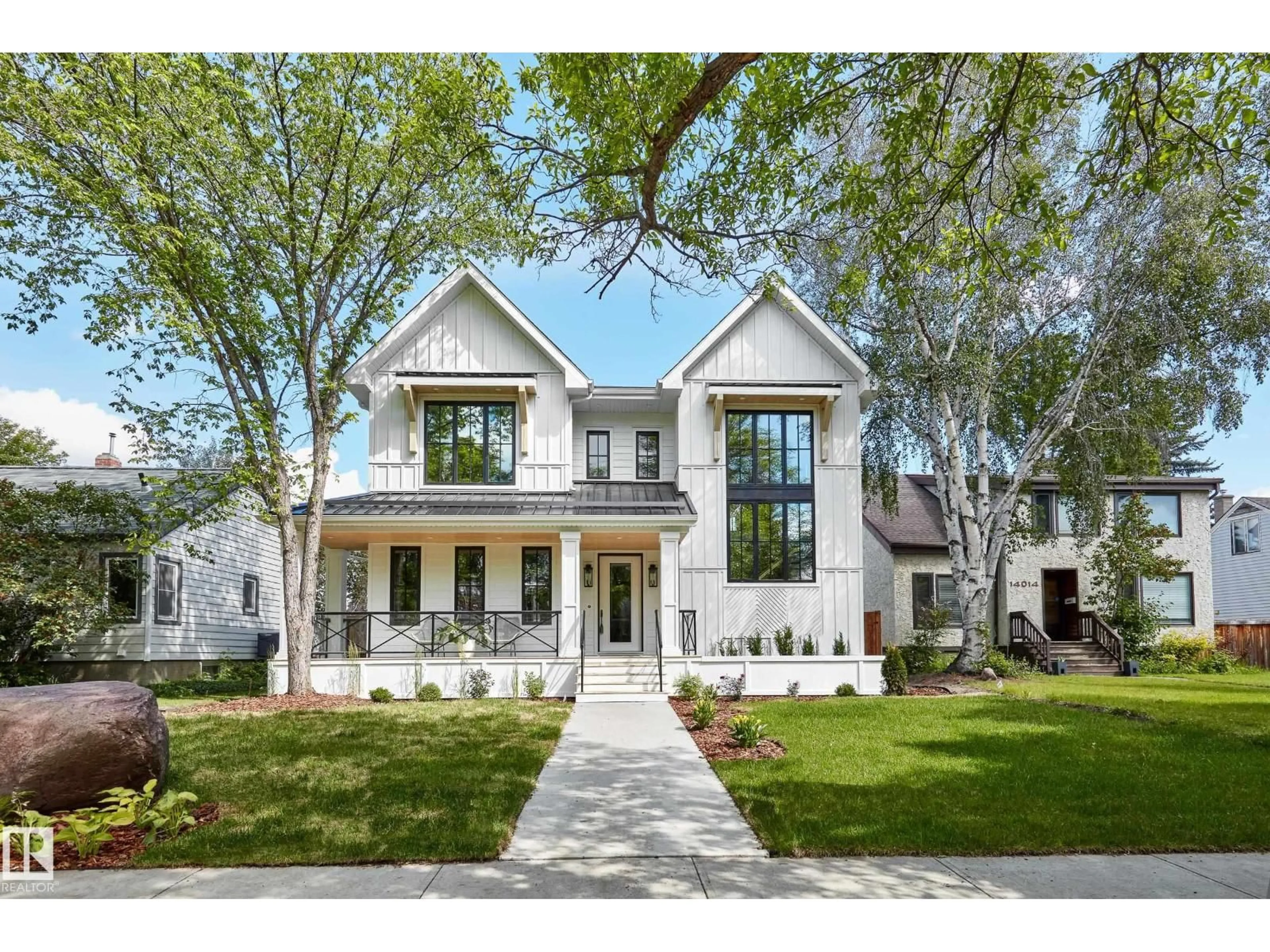 Home with brick exterior material, street for 14018 104 AV, Edmonton Alberta T5N0W6