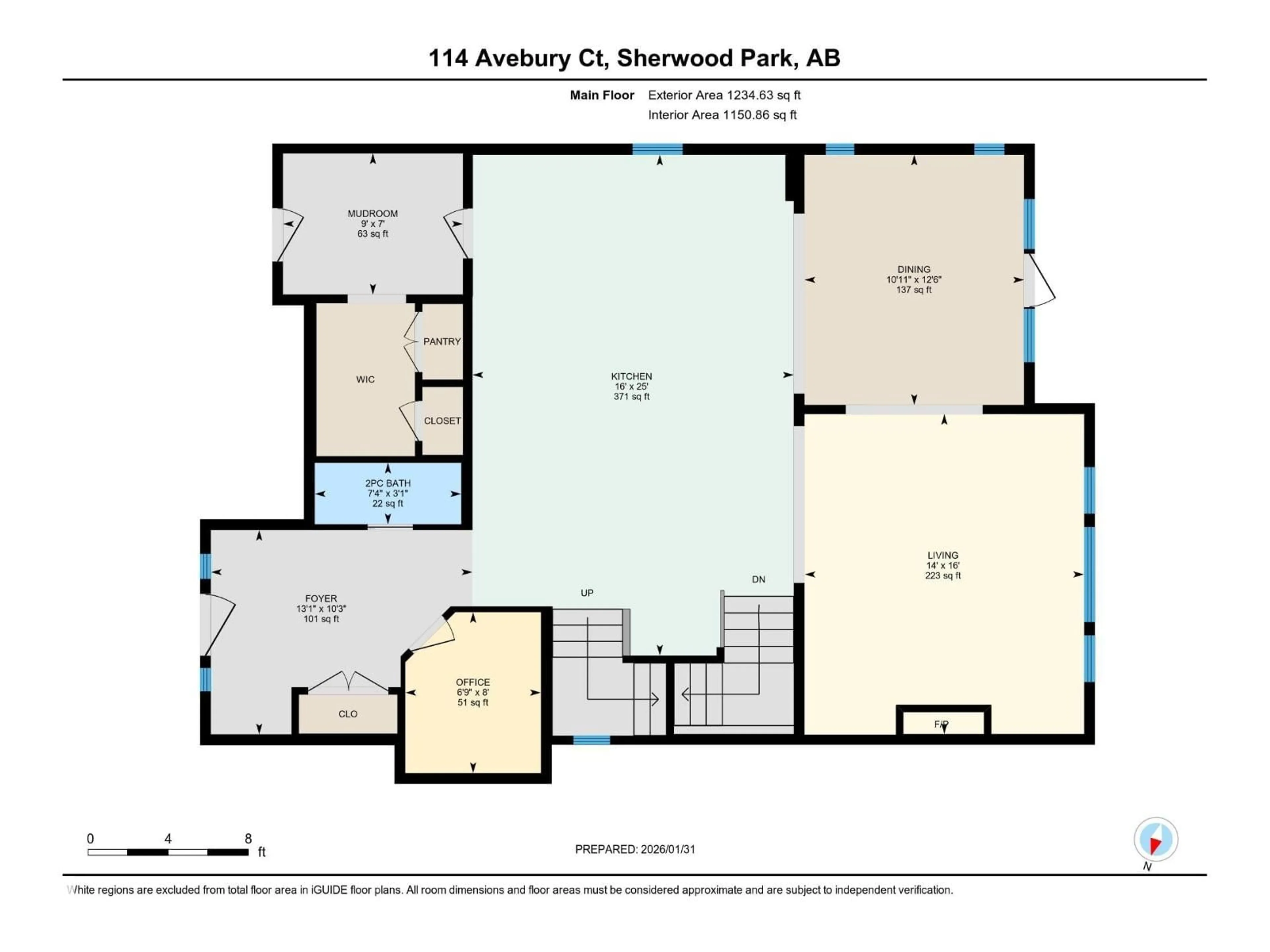 Floor plan for 114 AVEBURY, Sherwood Park Alberta T8H0Z3
