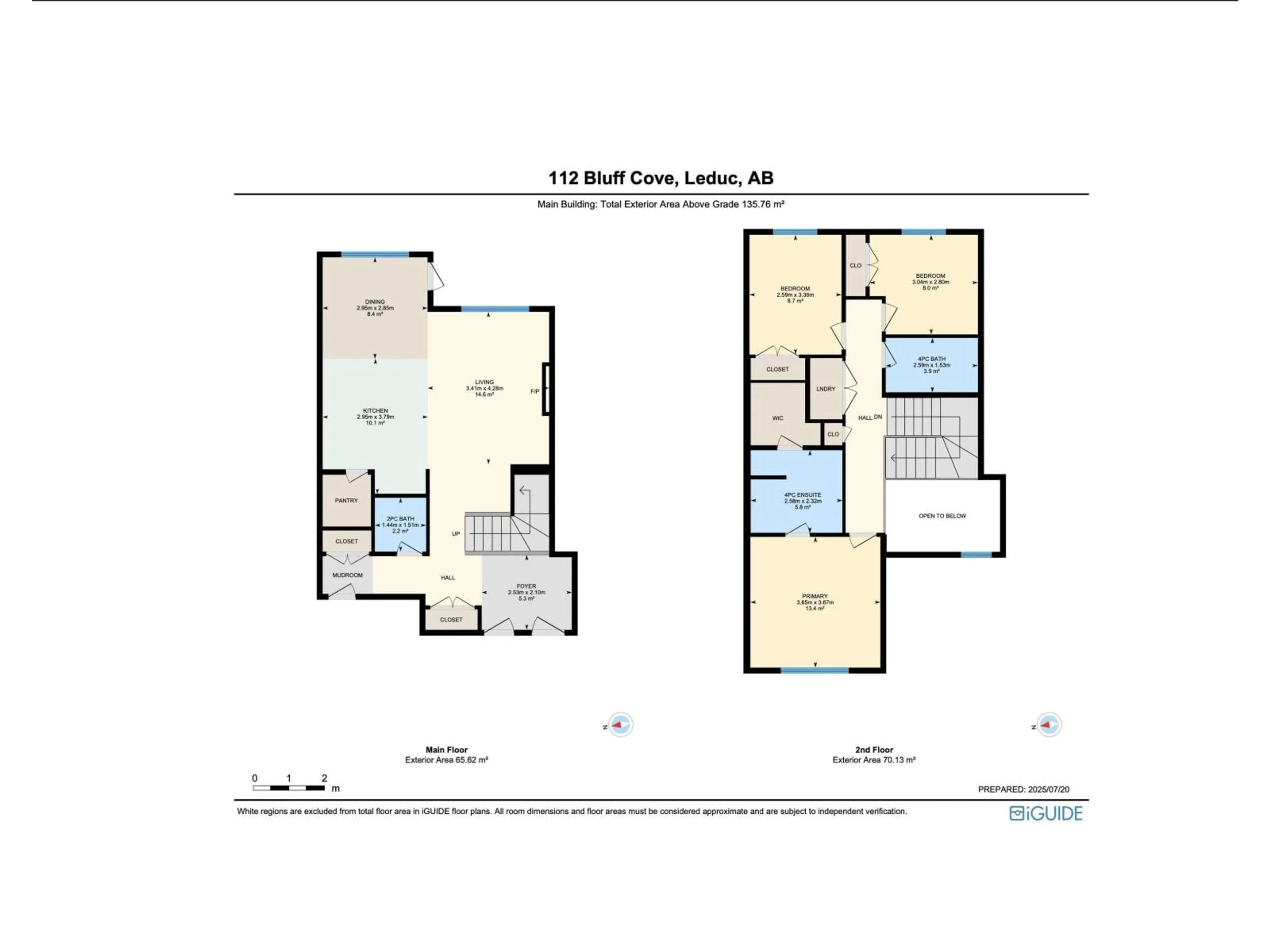 Floor plan for 112 BLUFF CV, Leduc Alberta T9E1M8