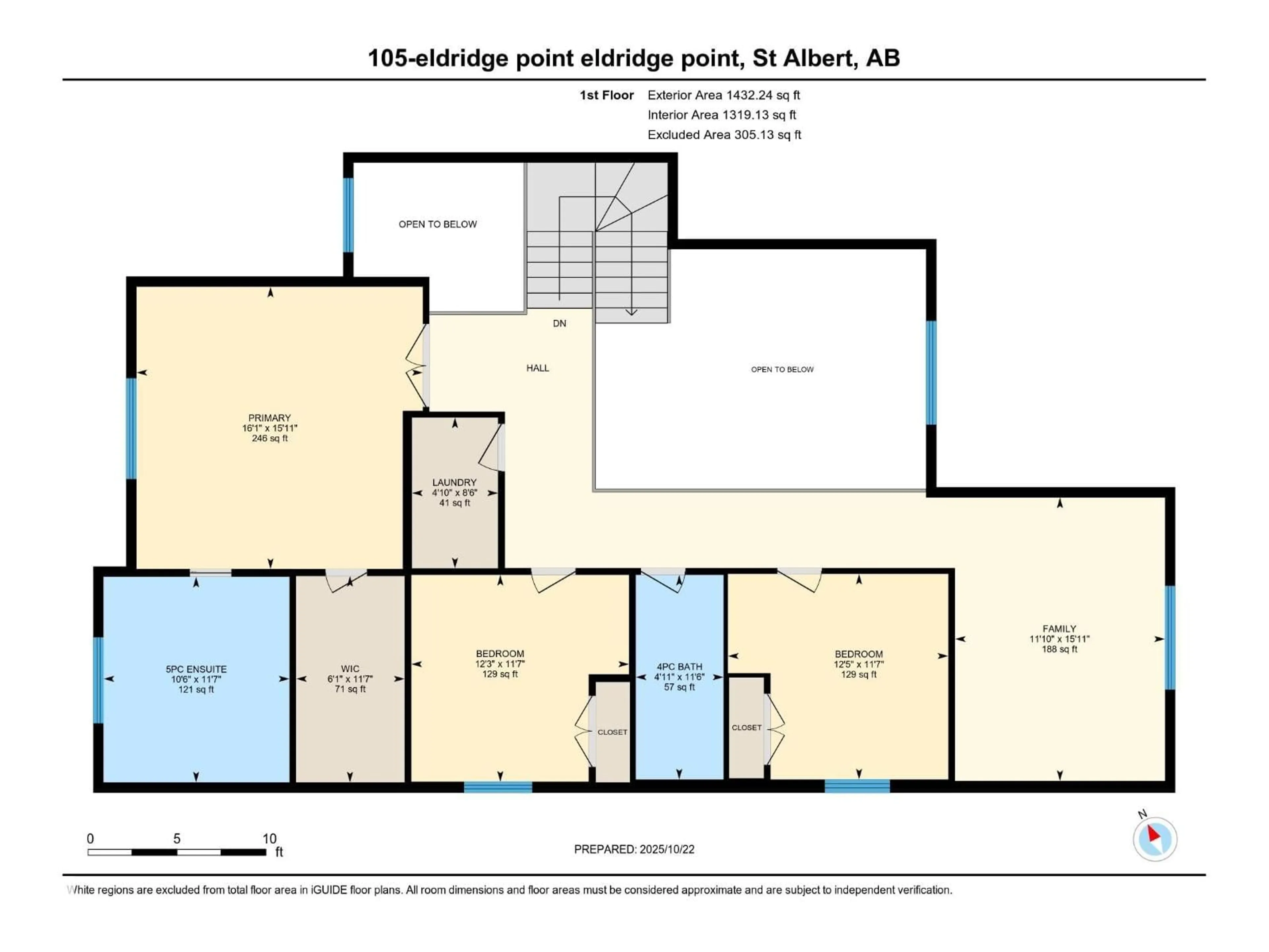 Floor plan for 105 ELDRIDGE POINT, St. Albert Alberta T8N8C3