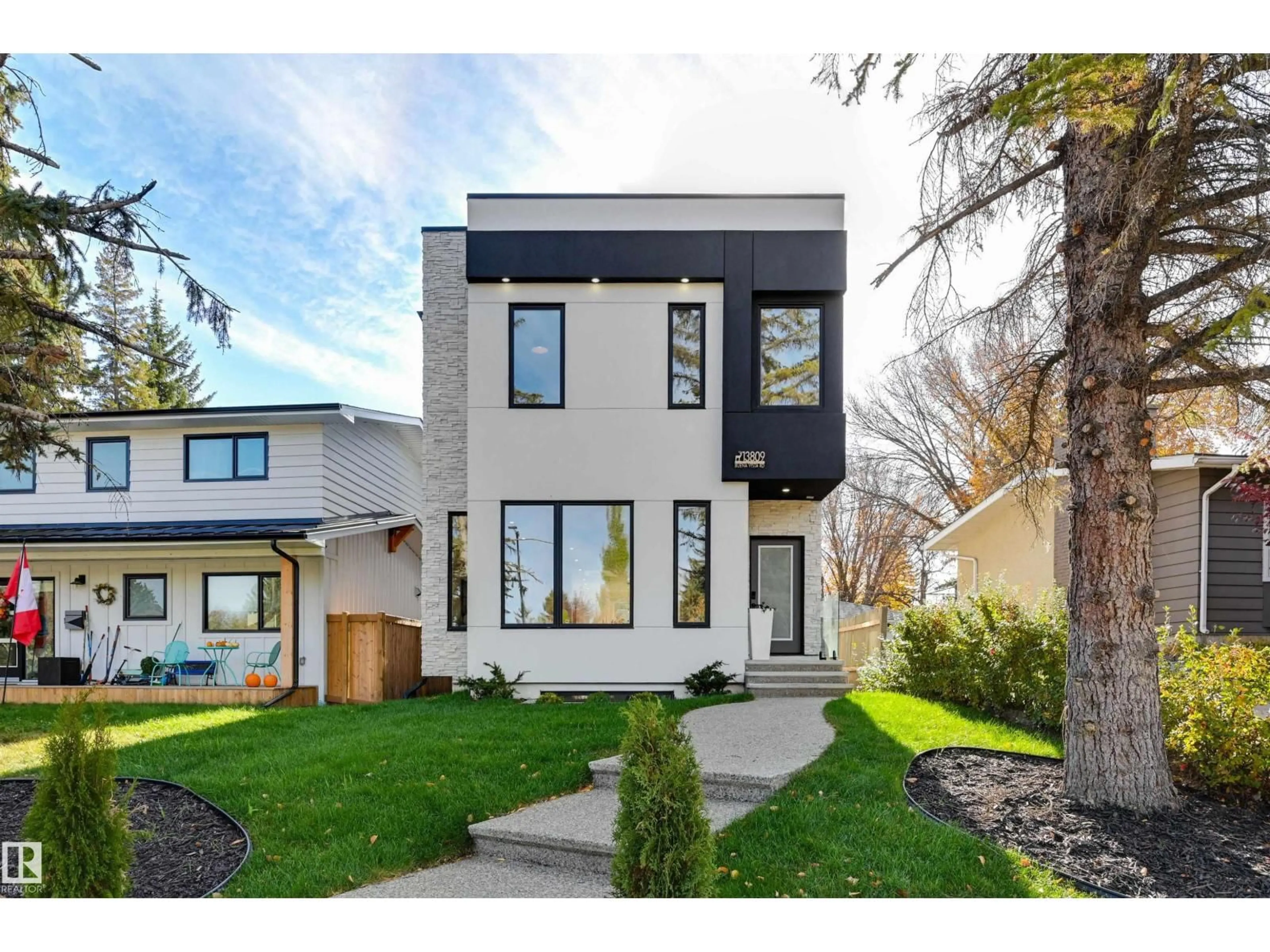 Home with brick exterior material, street for 13809 BUENA VISTA RD, Edmonton Alberta T5R5R9