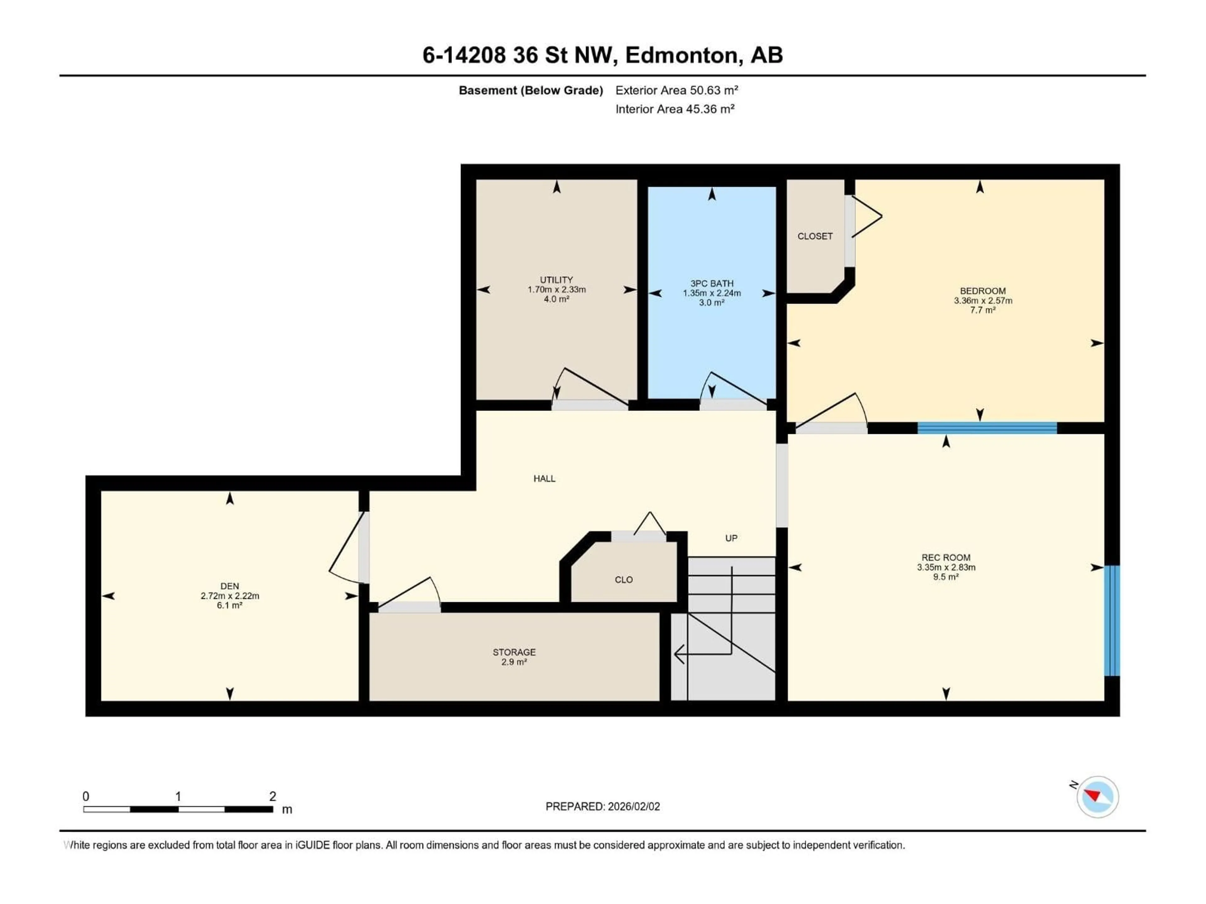 Floor plan for #6 - 14208 36 ST, Edmonton Alberta T5Y0E4