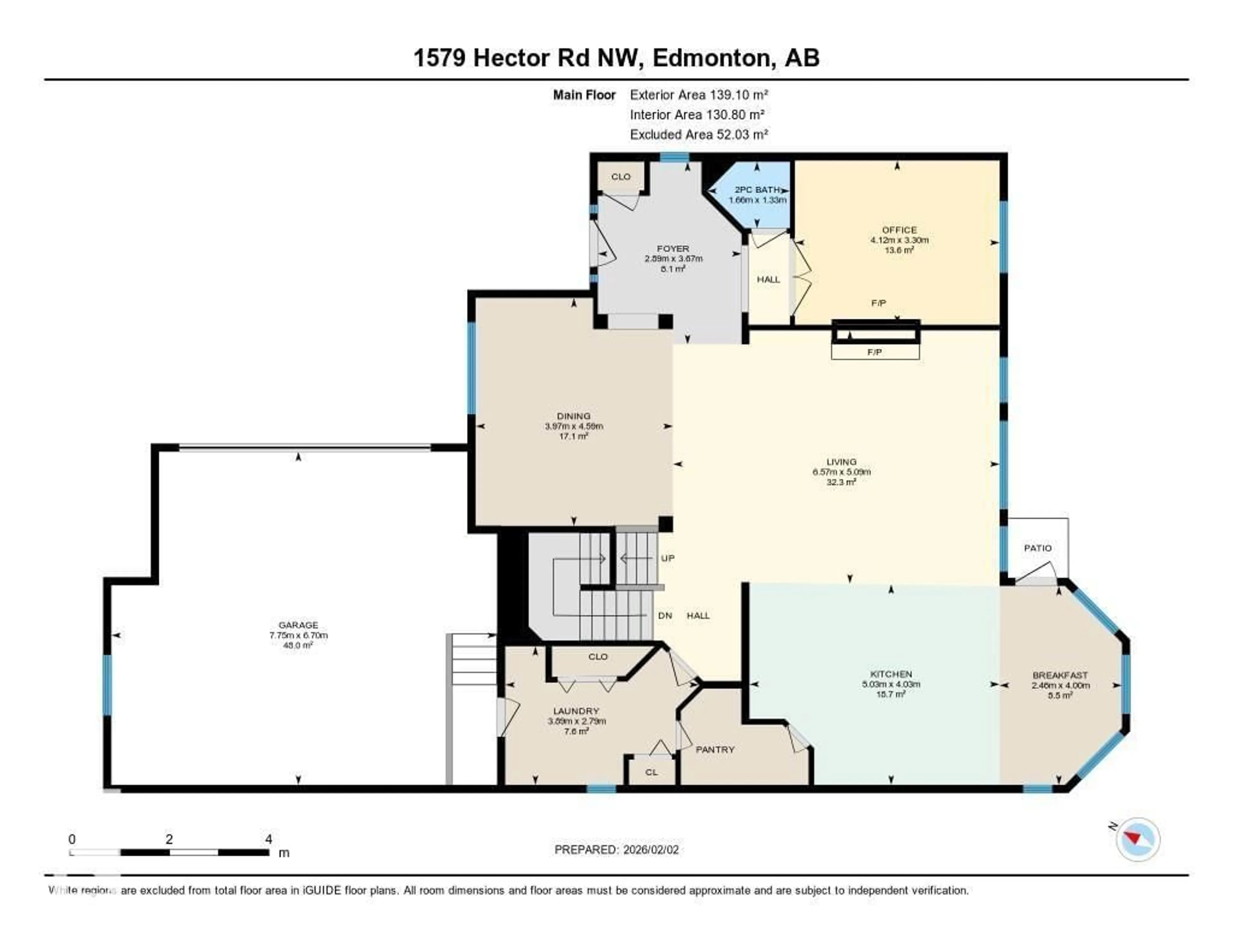 Floor plan for 1579 HECTOR RD, Edmonton Alberta T6R2Z4