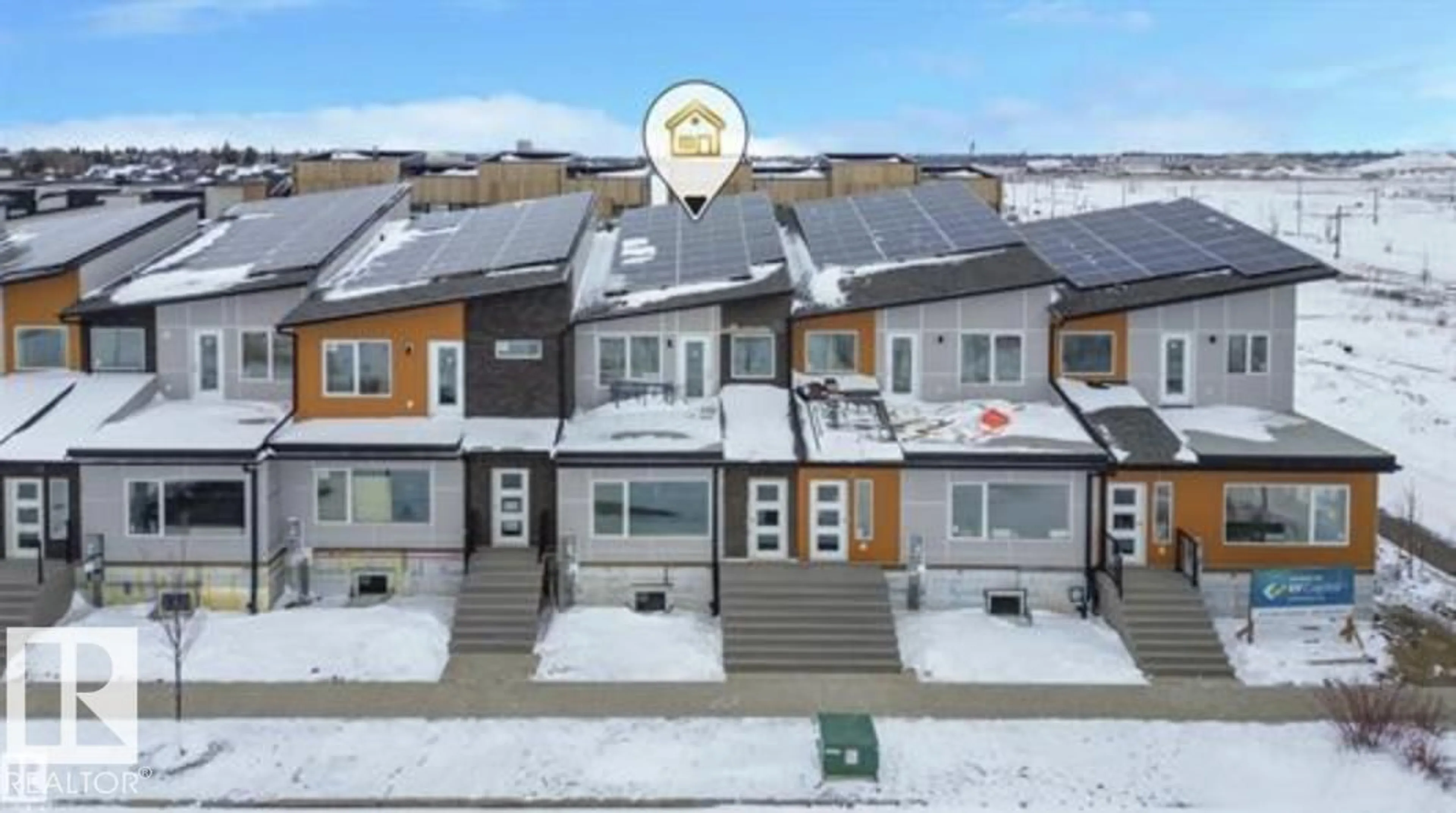 A pic from outside/outdoor area/front of a property/back of a property/a pic from drone, mountain view for 2744 BLATCHFORD RD, Edmonton Alberta T5G0W6
