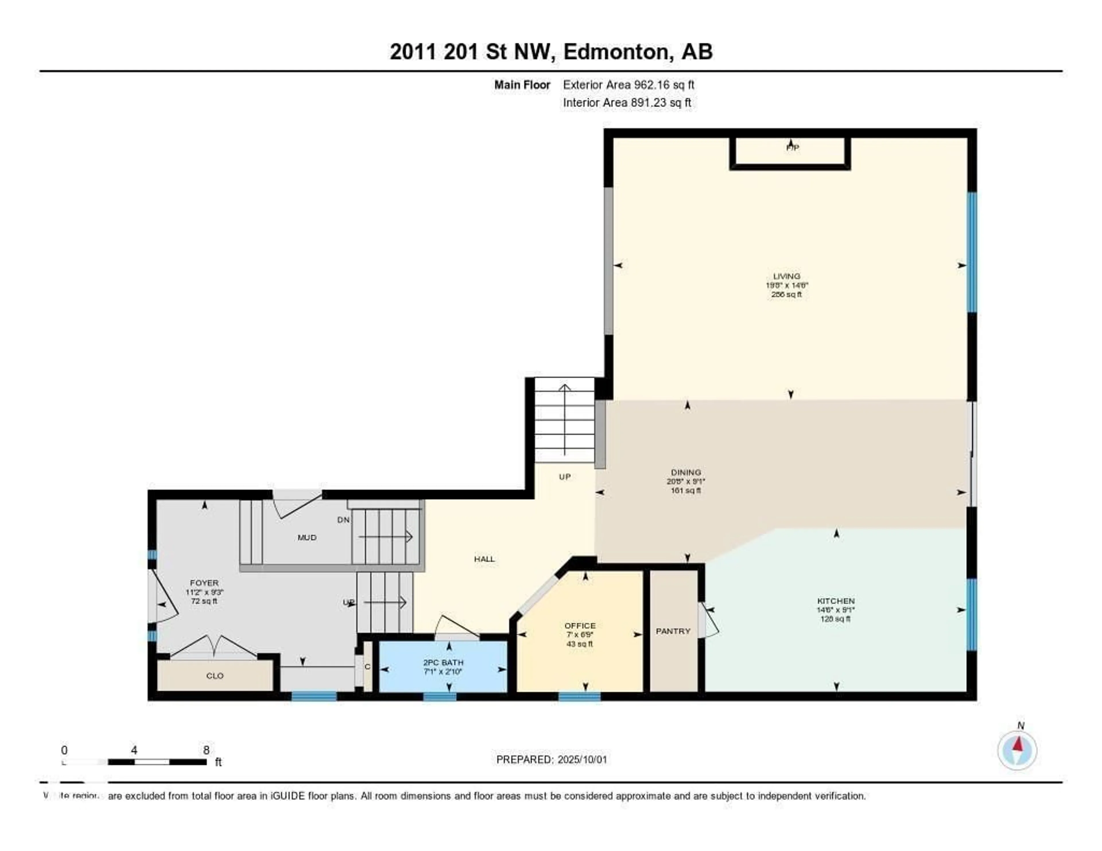 Floor plan for 2011 201 ST, Edmonton Alberta T6M0X7