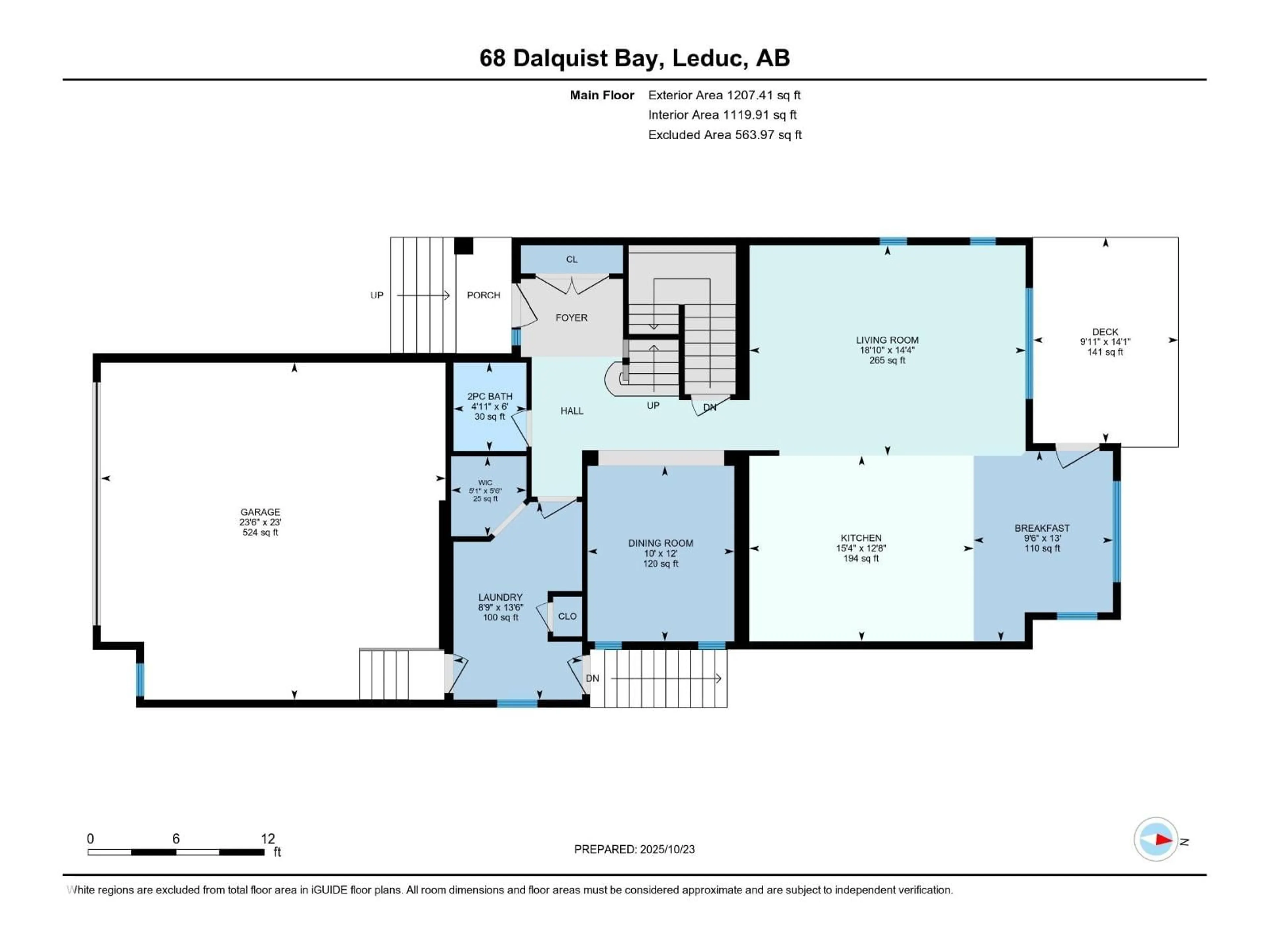 Floor plan for 68 DALQUIST BA, Leduc Alberta T9E0N5