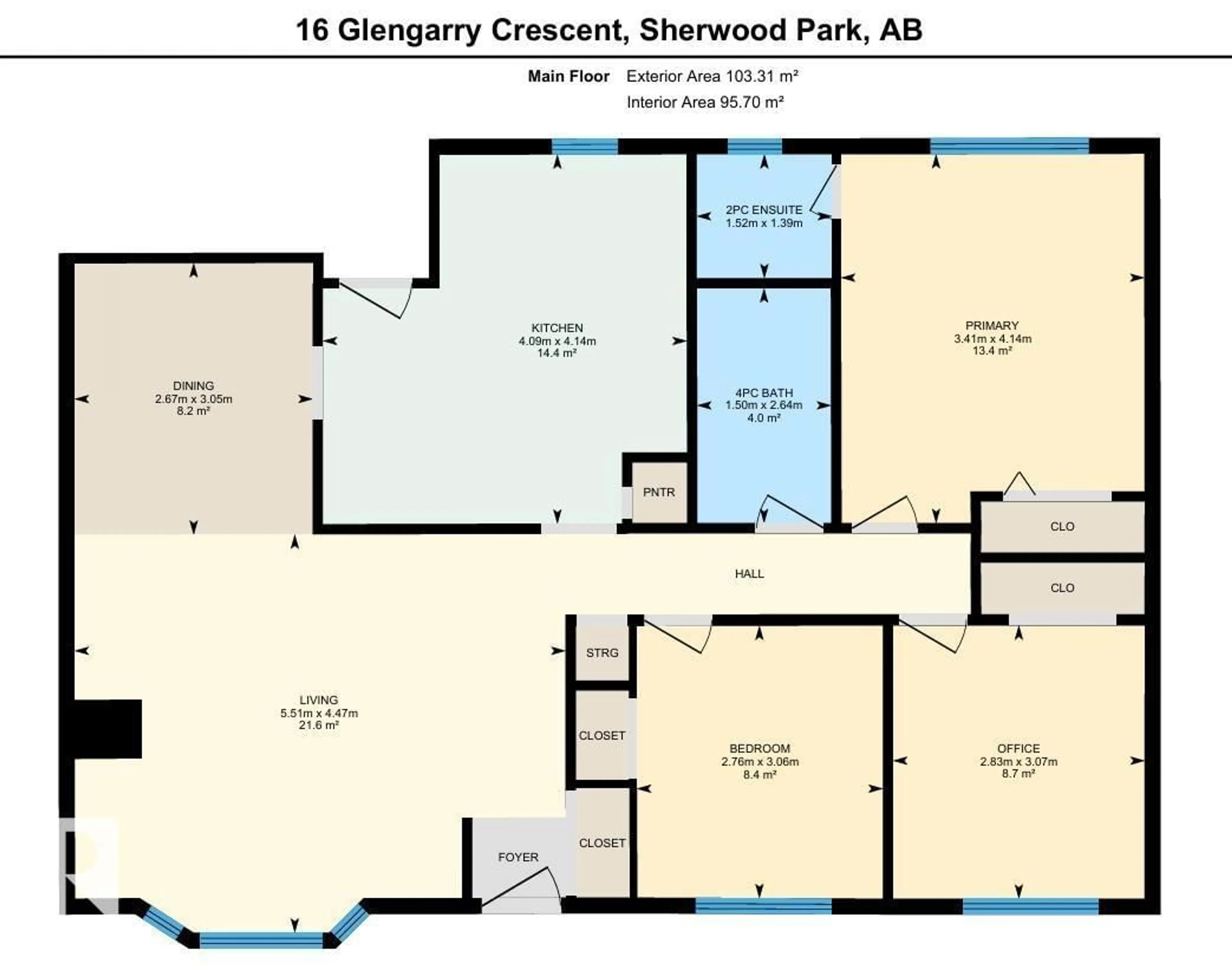 Floor plan for 16 GLENGARRY CR, Sherwood Park Alberta T8A3A2