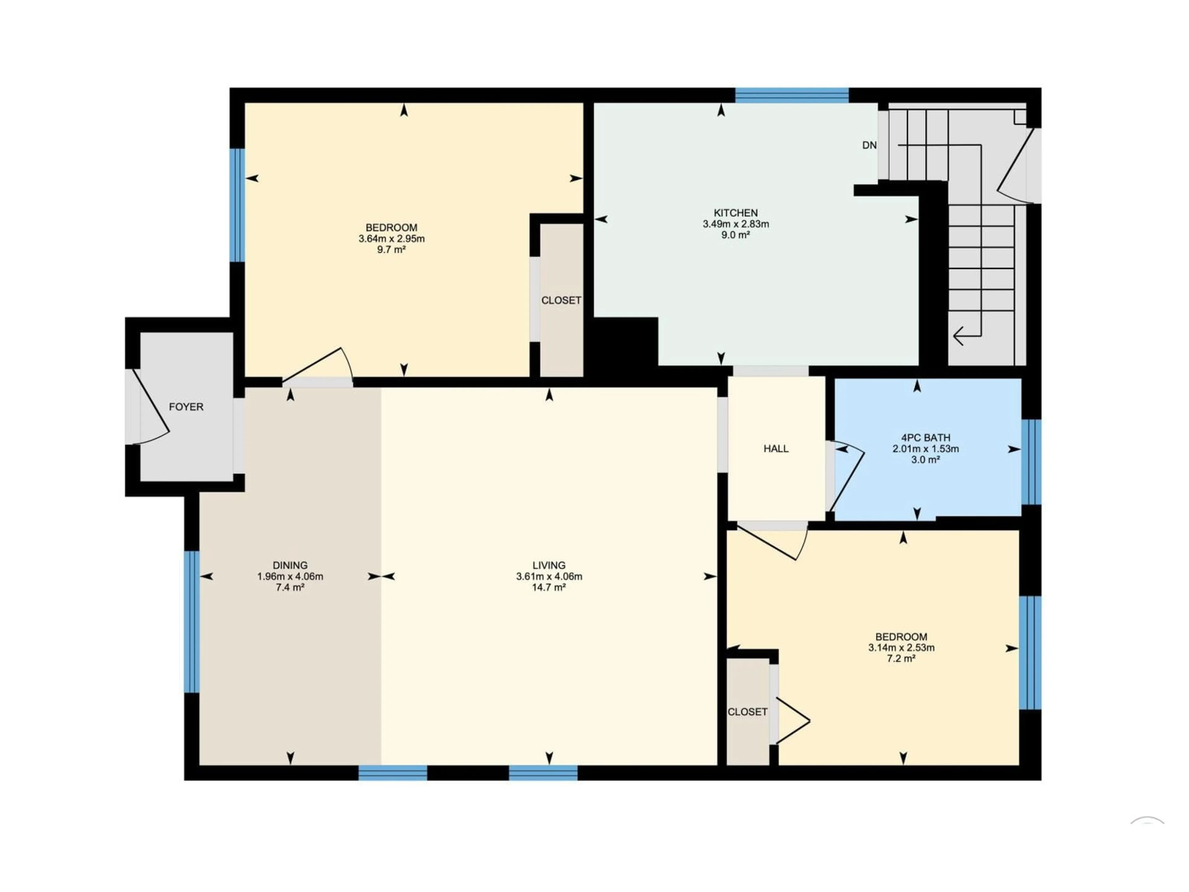 Floor plan for NW - 11539 101 ST, Edmonton Alberta T5G2B2