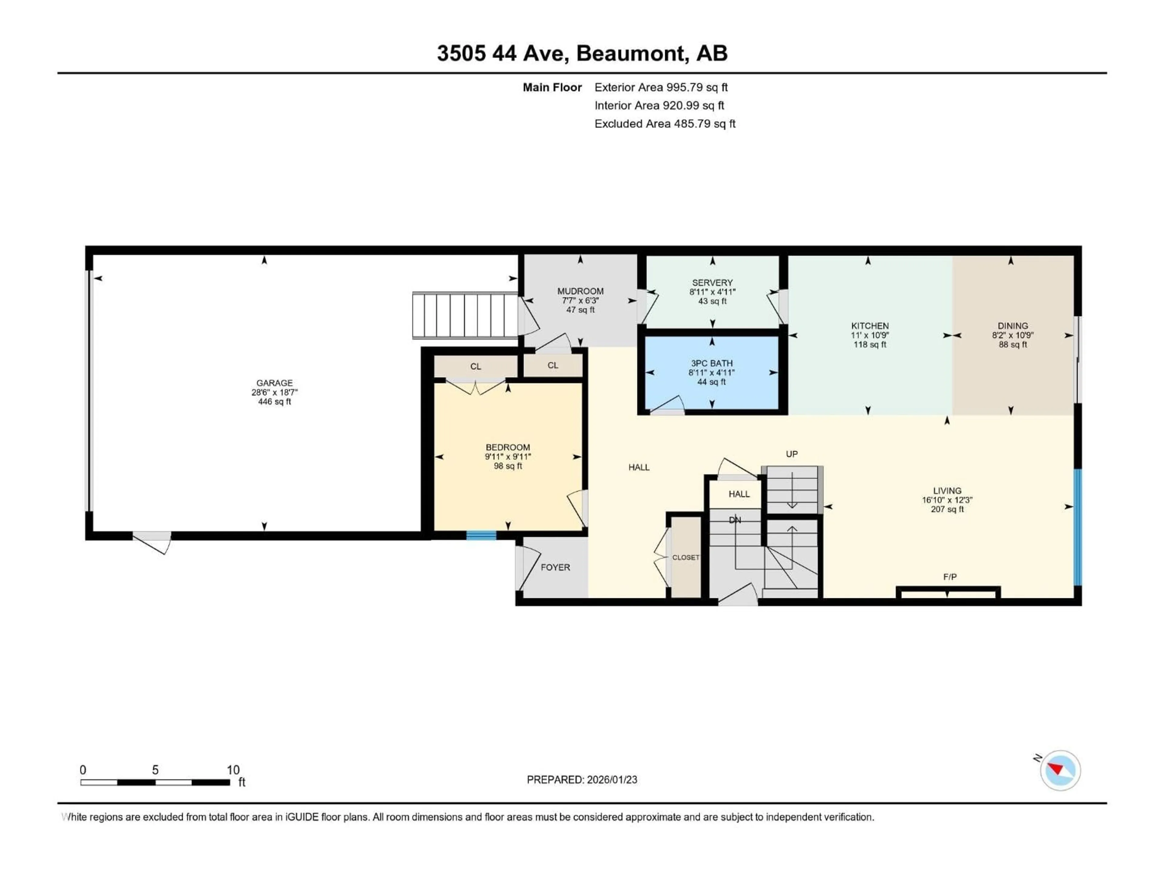 Floor plan for 3505 44 AV, Beaumont Alberta T4X3G6