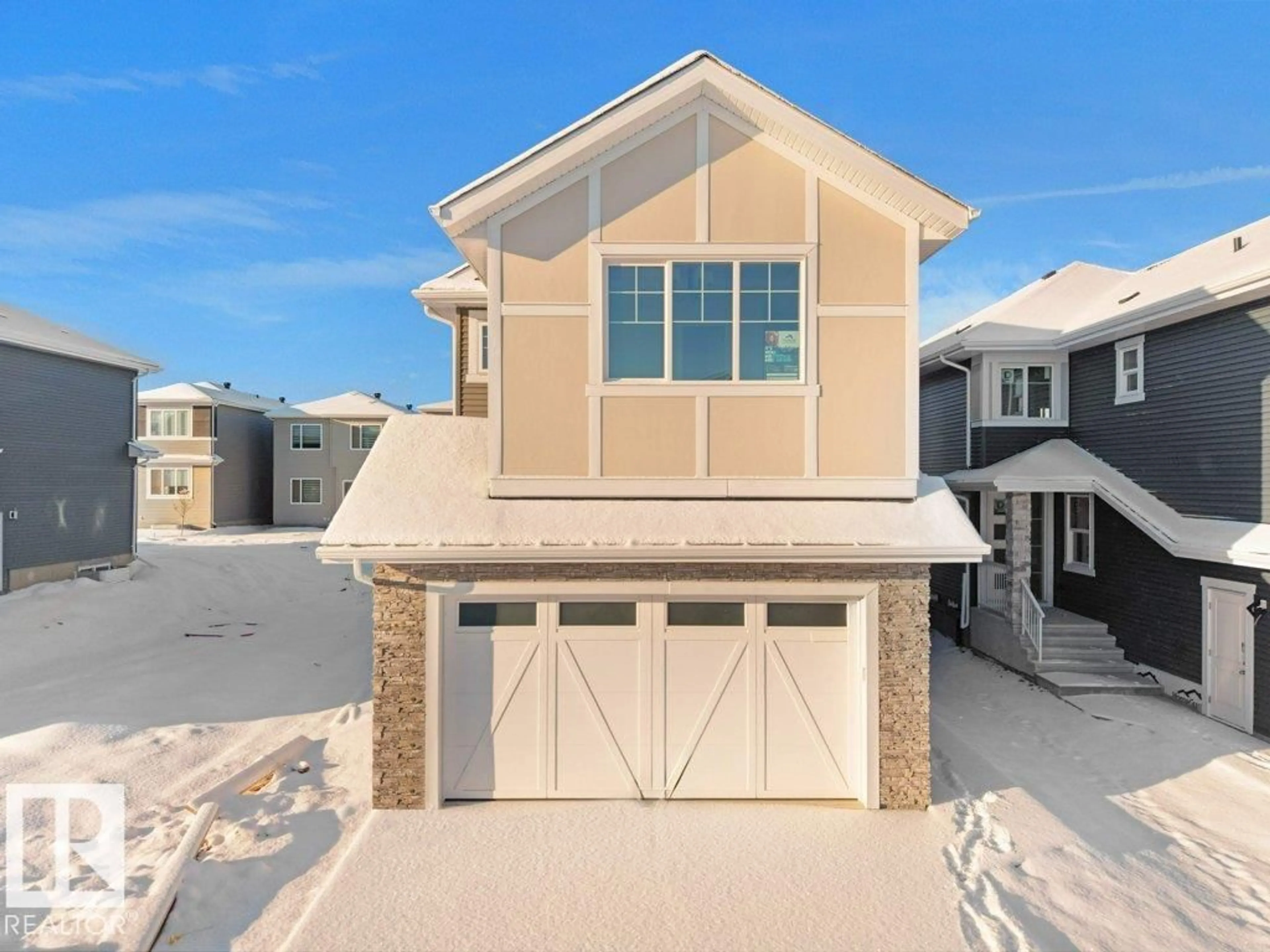 Home with vinyl exterior material, street for 3310 CHICKADEE DR, Edmonton Alberta T5S0V5